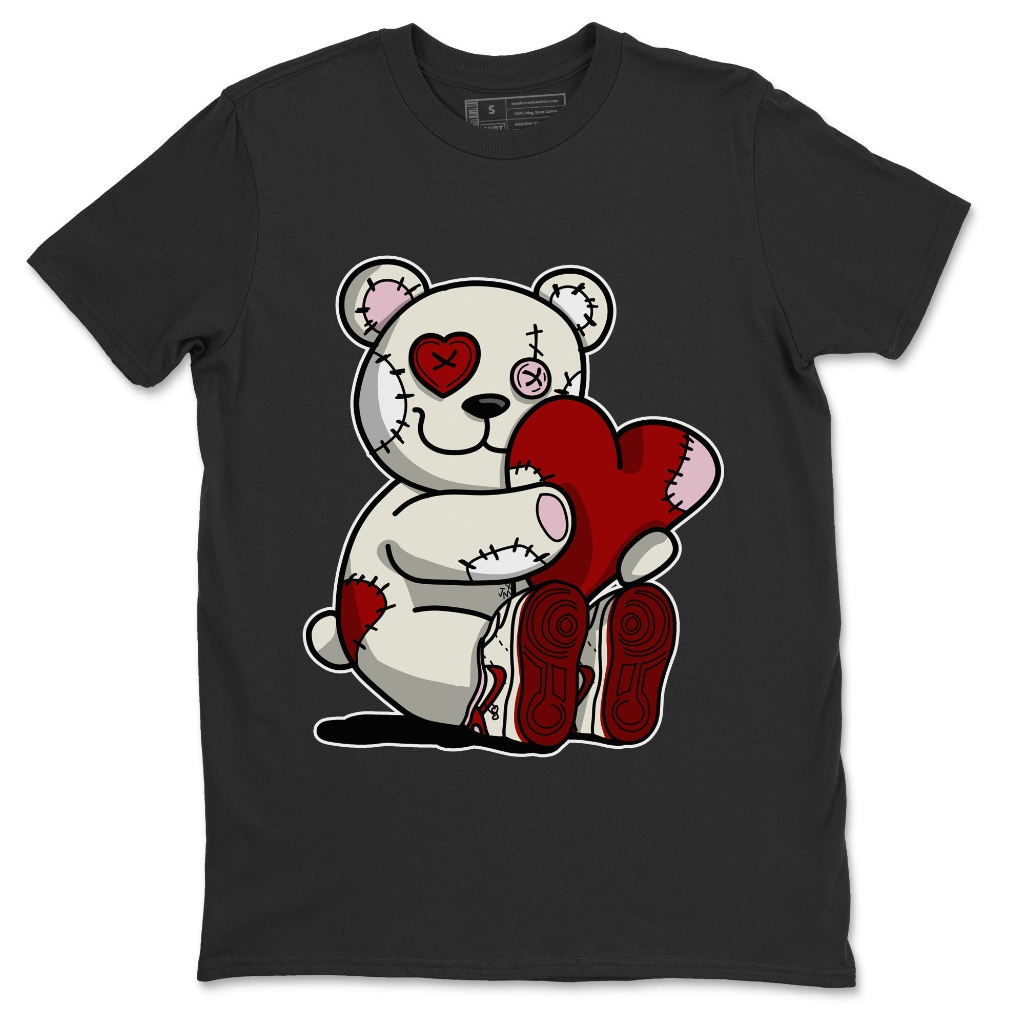 Air Force 1 Valentines Day Sneaker Match Tees Hugging Bear Sneaker Tees Air Force 1 Valentines Day Jordan to match sneaker T-Shirt Crew Neck Shirts