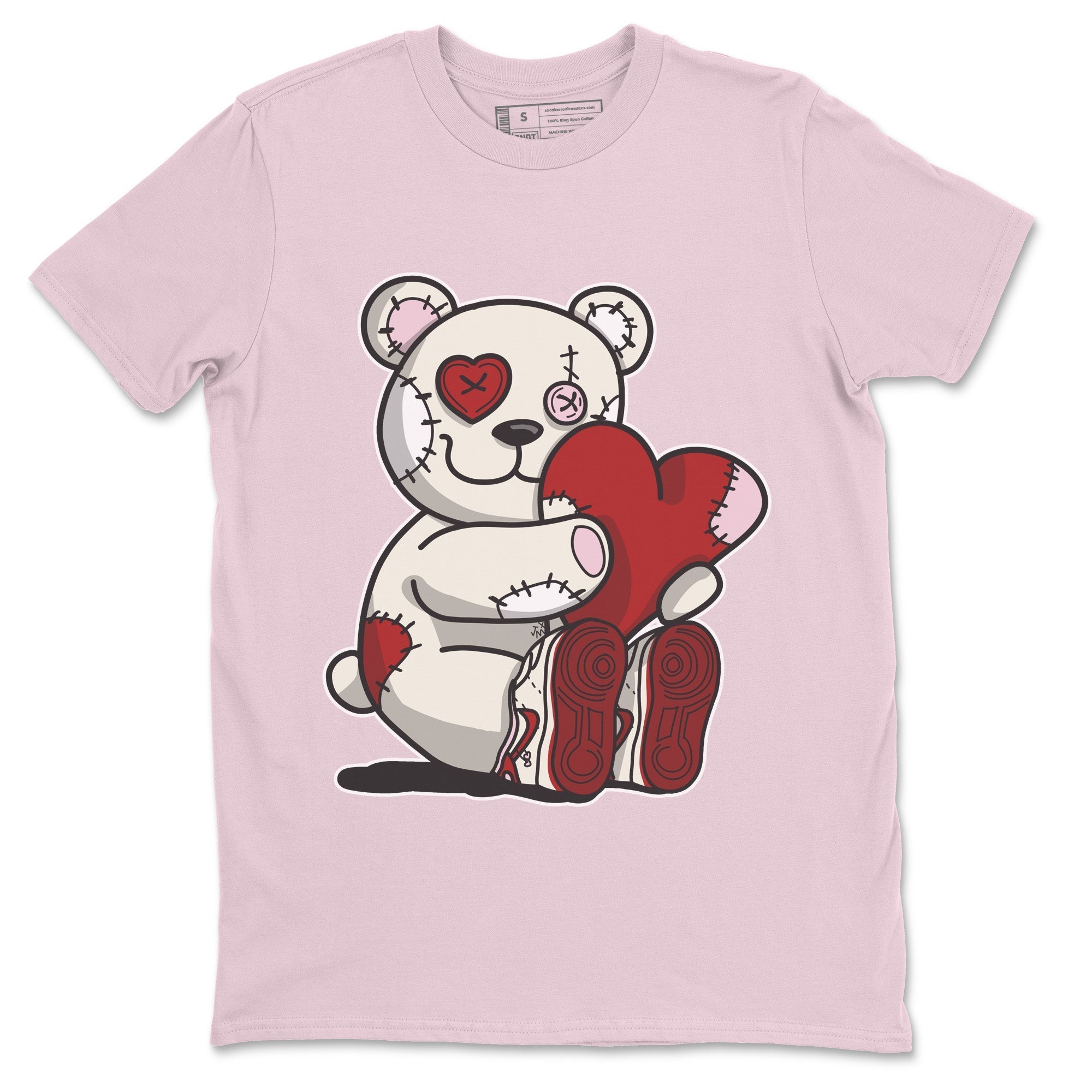 Air Force 1 Valentines Day Sneaker Match Tees Hugging Bear Sneaker Tees Air Force 1 Valentines Day Jordan to match sneaker T-Shirt Crew Neck Shirts