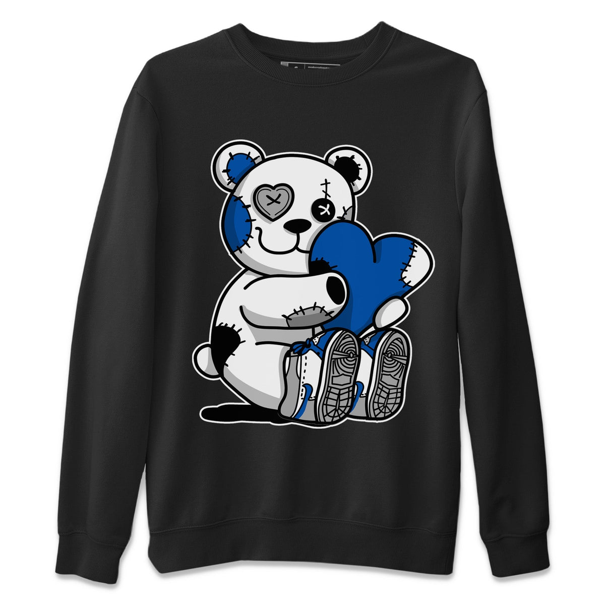 Jordan 1 True Blue Sneaker Matching T-Shirt Hugging Bear Sneaker Tees Jordan 1 True Blue Sneaker Release Tees Crew Neck Tees