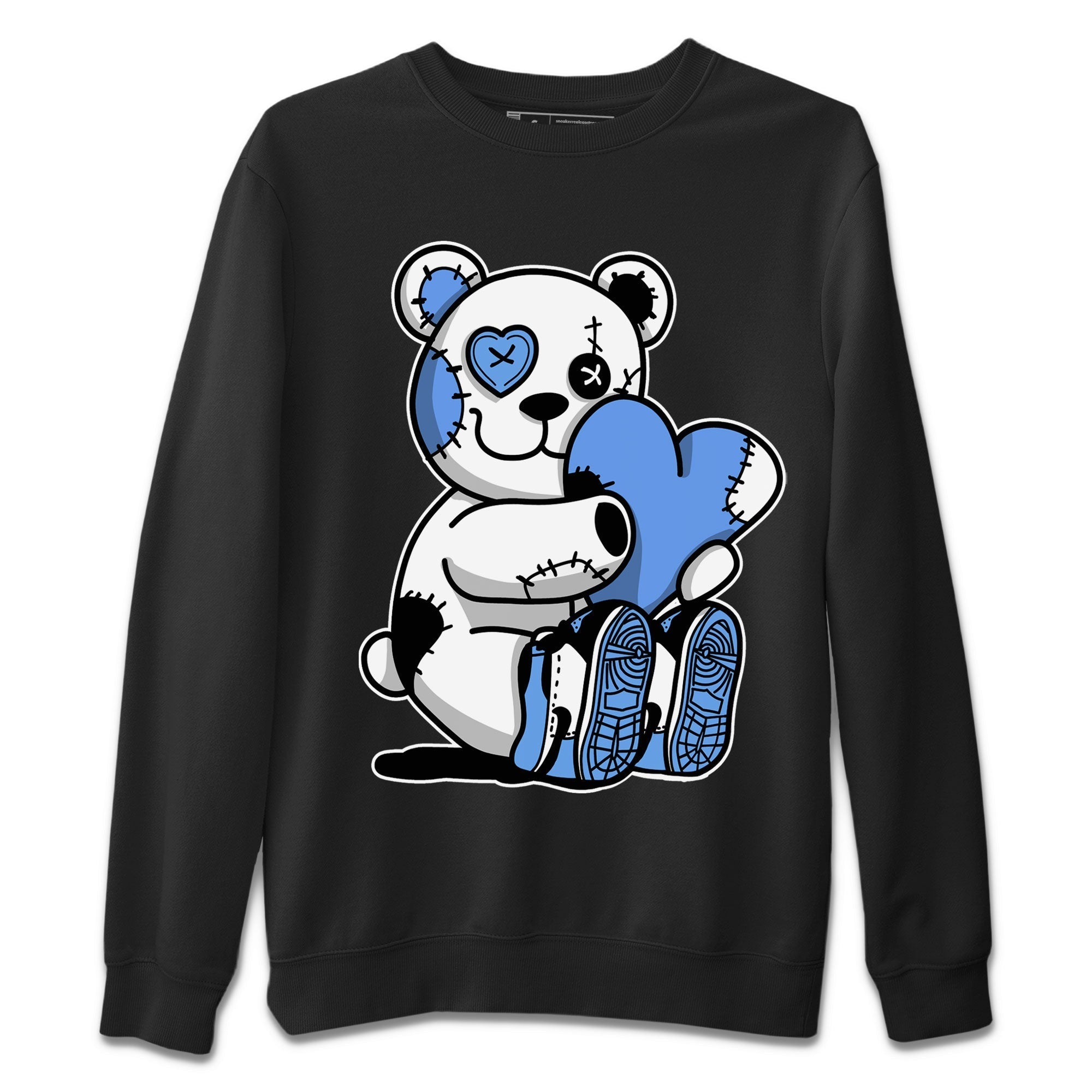 Air Jordan 1 Retro High OG UNC Toe shirt to match jordans Hugging Bear Streetwear Sneaker Shirt UNC Toe 1s Drip Gear Zone Sneaker Matching Clothing Unisex Black 2 T-Shirt