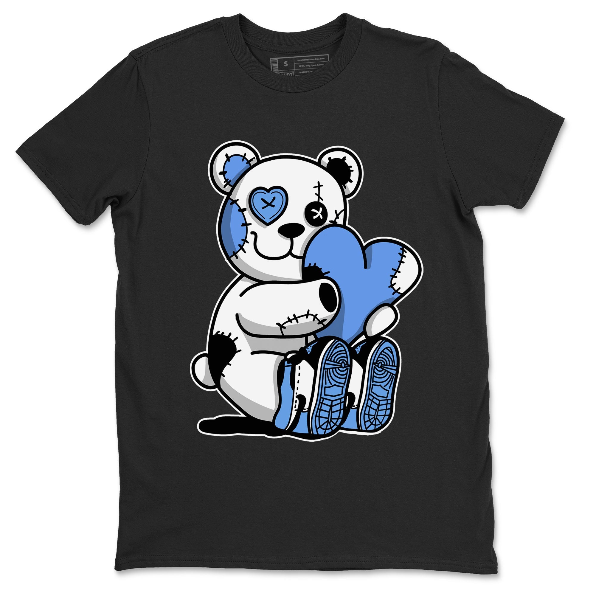 Air Jordan 1 Retro High OG UNC Toe shirt to match jordans Hugging Bear Streetwear Sneaker Shirt UNC Toe 1s Drip Gear Zone Sneaker Matching Clothing Unisex Black 2 T-Shirt