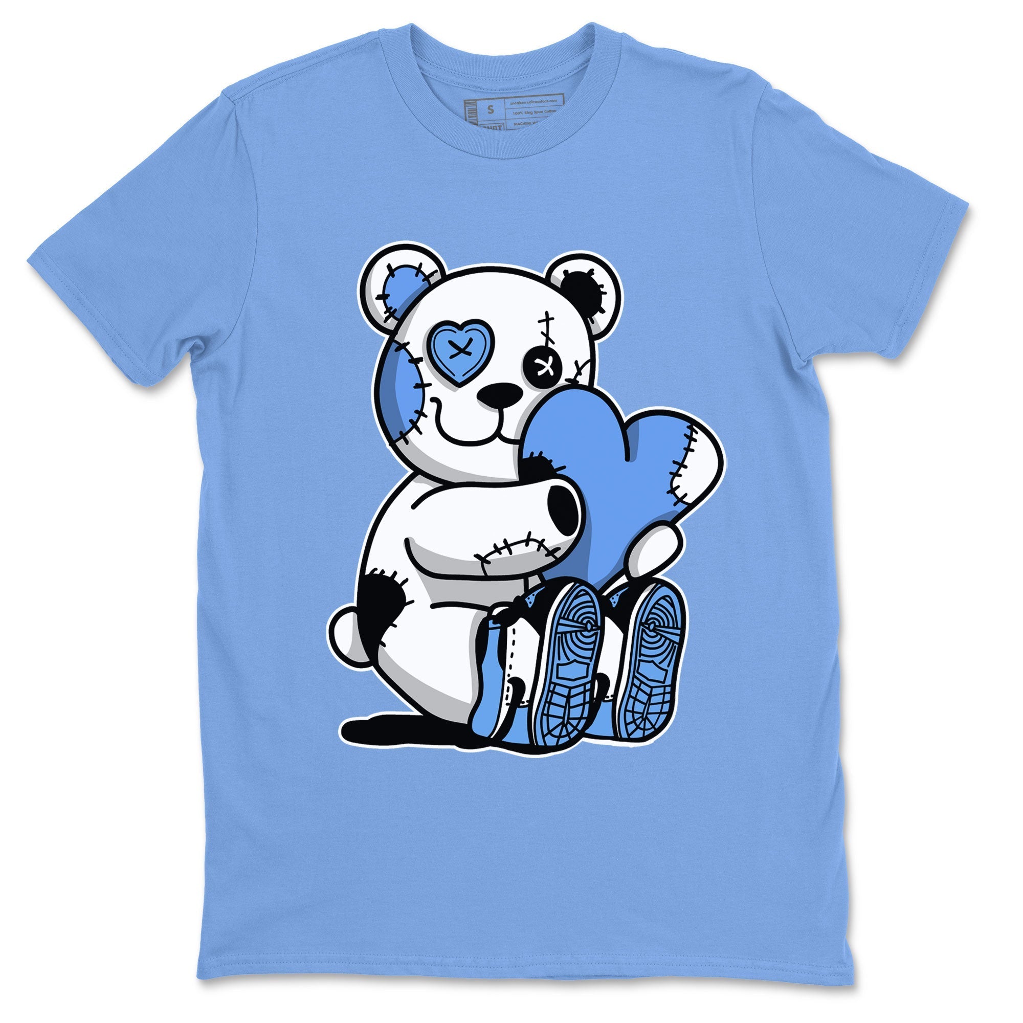 Air Jordan 1 Retro High OG UNC Toe shirt to match jordans Hugging Bear Streetwear Sneaker Shirt UNC Toe 1s Drip Gear Zone Sneaker Matching Clothing Unisex Carolina Blue 2 T-Shirt