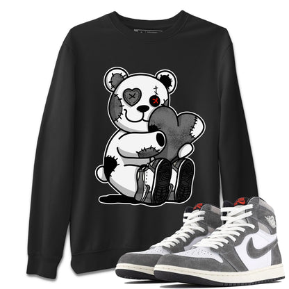 Air Jordan 1 Washed Heritage Sneaker Match Tees Hugging Bear Streetwear Sneaker Shirt Air Jordan 1 Washed Heritage T-Shirt Unisex Shirts Black 1