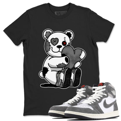 Air Jordan 1 Washed Heritage Sneaker Match Tees Hugging Bear Streetwear Sneaker Shirt Air Jordan 1 Washed Heritage T-Shirt Unisex Shirts Black 1
