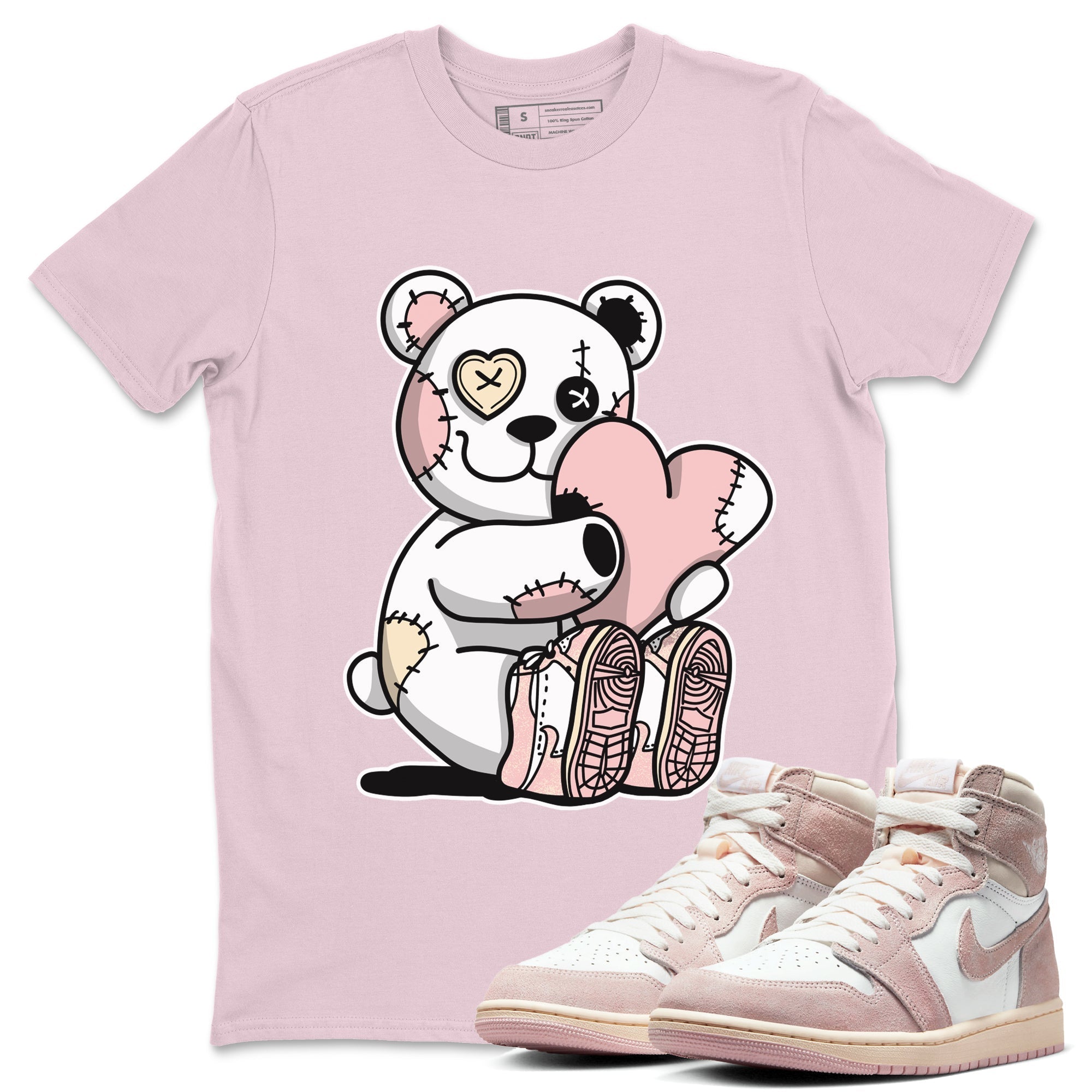 Air Jordan 1 Washed Pink Sneaker Match Tees Hugging Bear Streetwear Sneaker Shirt Air Jordan 1 WMNS Washed Pink Tees Unisex Shirts Pink 1