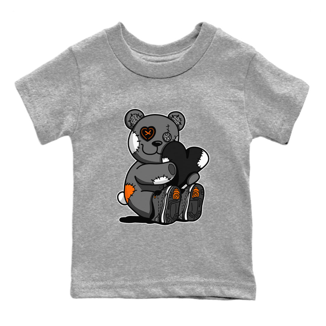 Air Jordan 3 Fear shirt to match jordans Hugging Bear sneaker tees Air Jordan 3 Retro Fear Drip Gear Zone Crew Neck T-ShirtBaby Toddler Heather Grey 2 T-Shirt