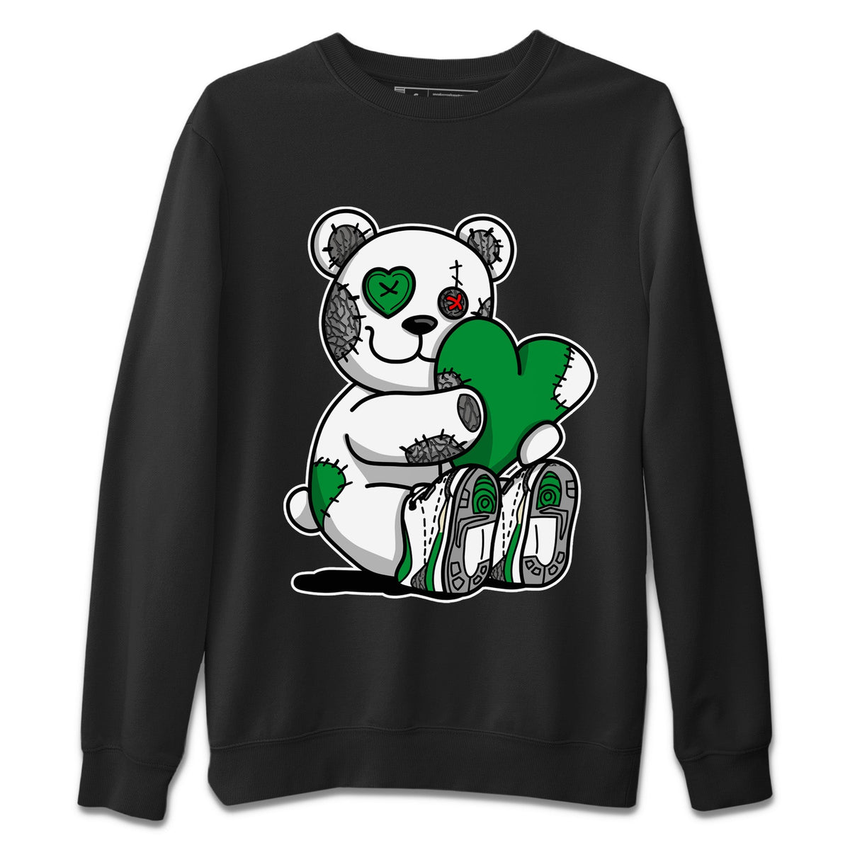 Air Jordan 3 Lucky Green Sneaker Match Tees Hugging Bear Streetwear Sneaker Shirt Jordan 3 Retro Lucky Green Sneaker Release Tees Unisex Shirts Black 2