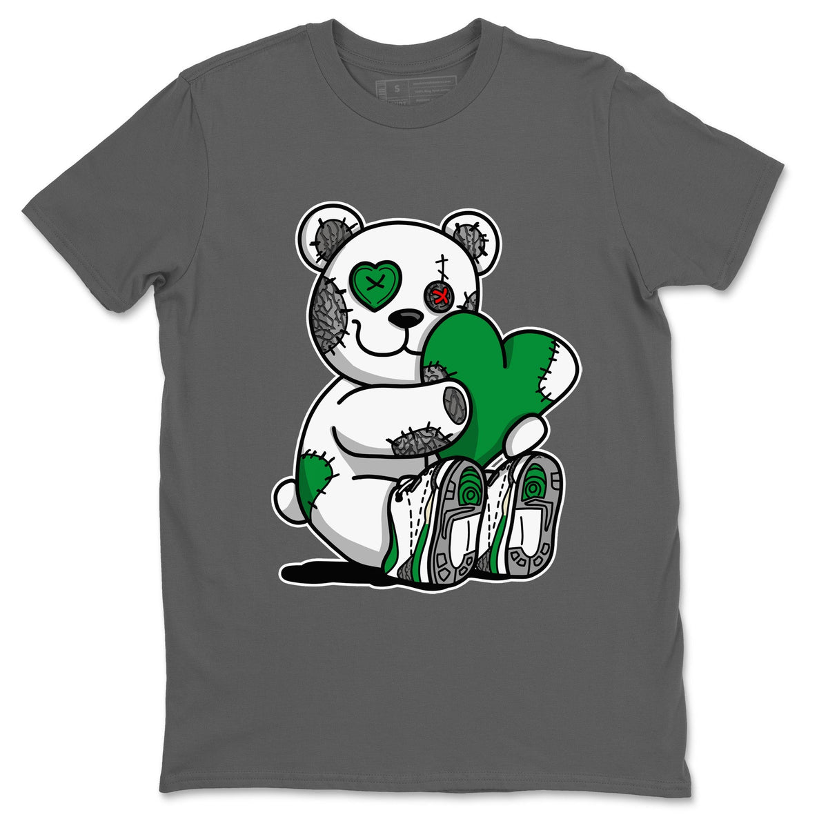 Air Jordan 3 Lucky Green Sneaker Match Tees Hugging Bear Streetwear Sneaker Shirt Jordan 3 Retro Lucky Green Sneaker Release Tees Unisex Shirts Cool Grey 2