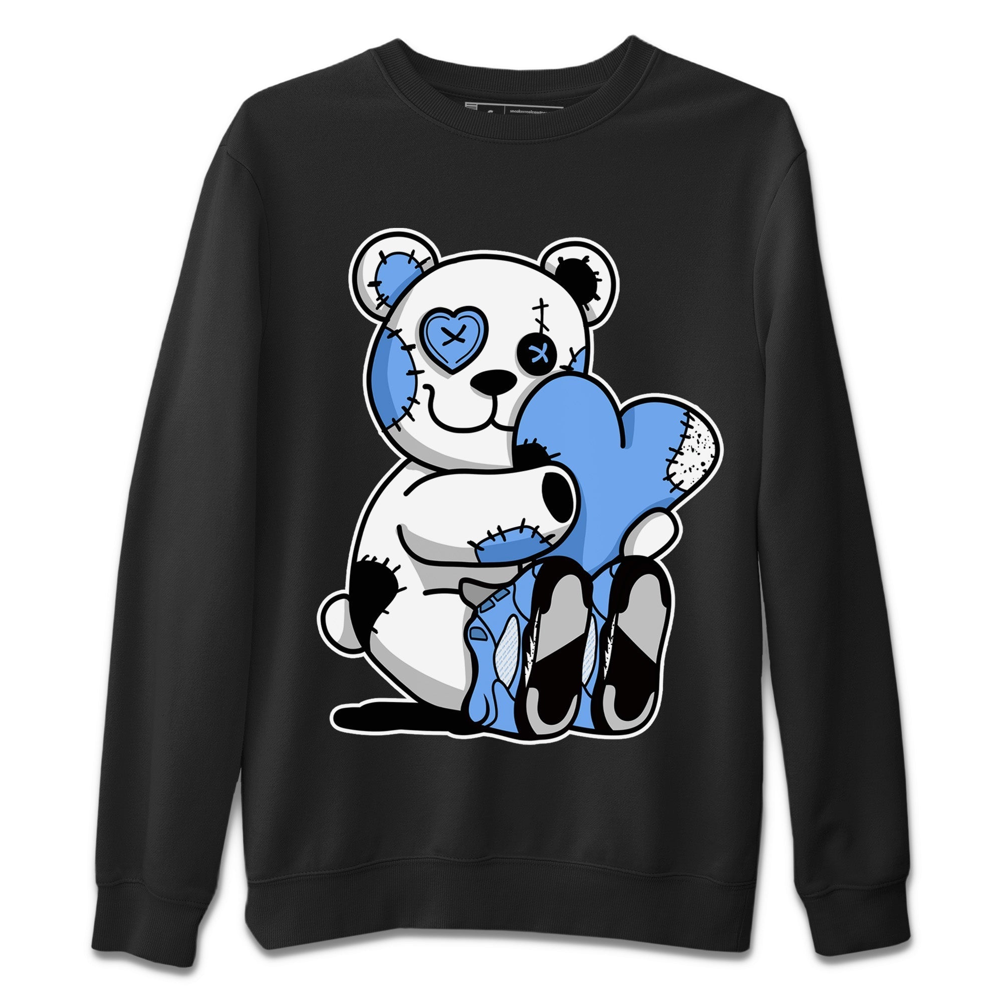 Air Jordan 5 UNC Shirt To Match Jordans Hugging Bear Sneaker Tees Air Jordan 5 Retro UNC Drip Gear Zone Sneaker Matching Clothing Unisex Shirts Black 2