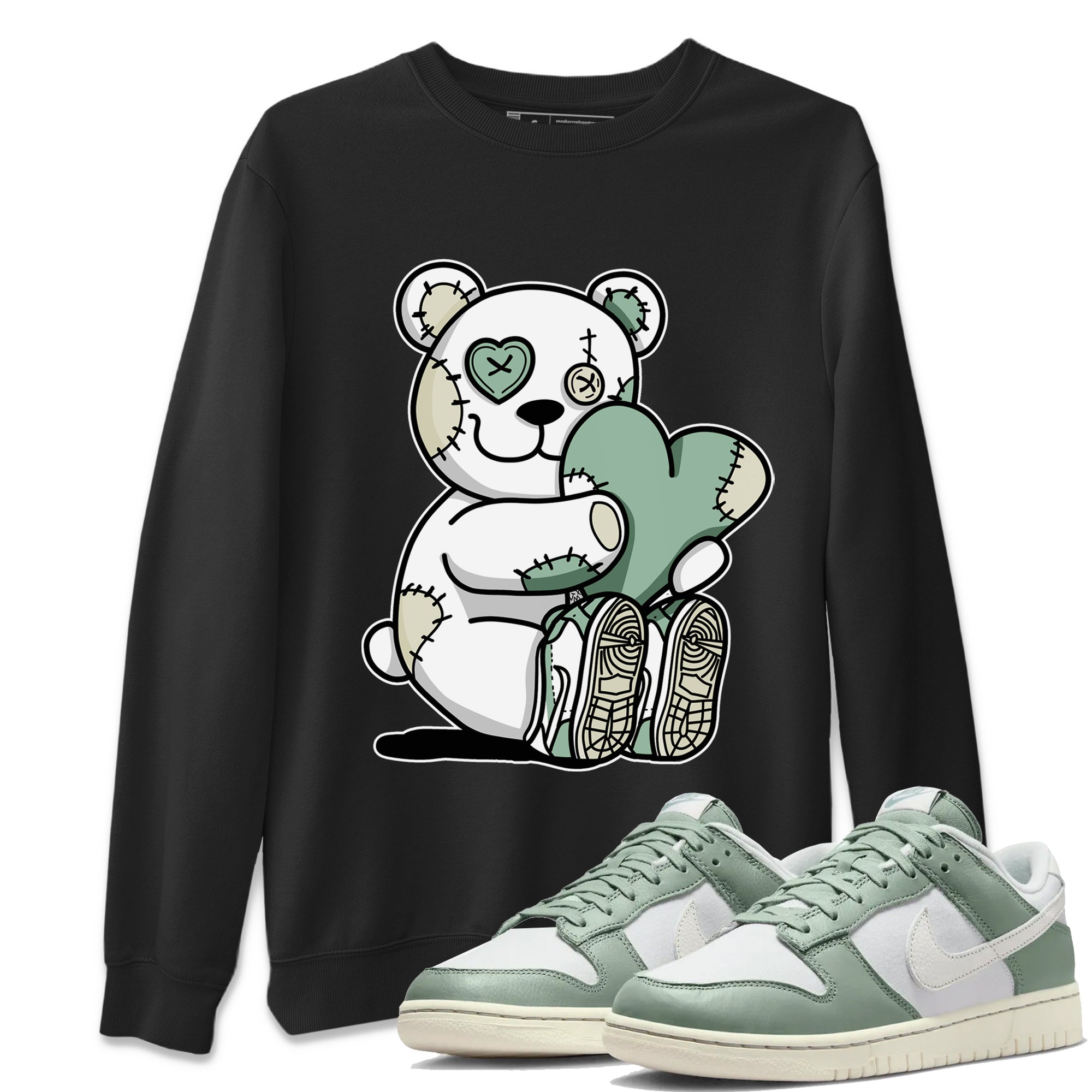 Dunk Low Mica Green Shirts Hugging Bear Streetwear Sneaker Shirt Dunk Mica Green Sneaker Release Tees Unisex Shirts Black 1