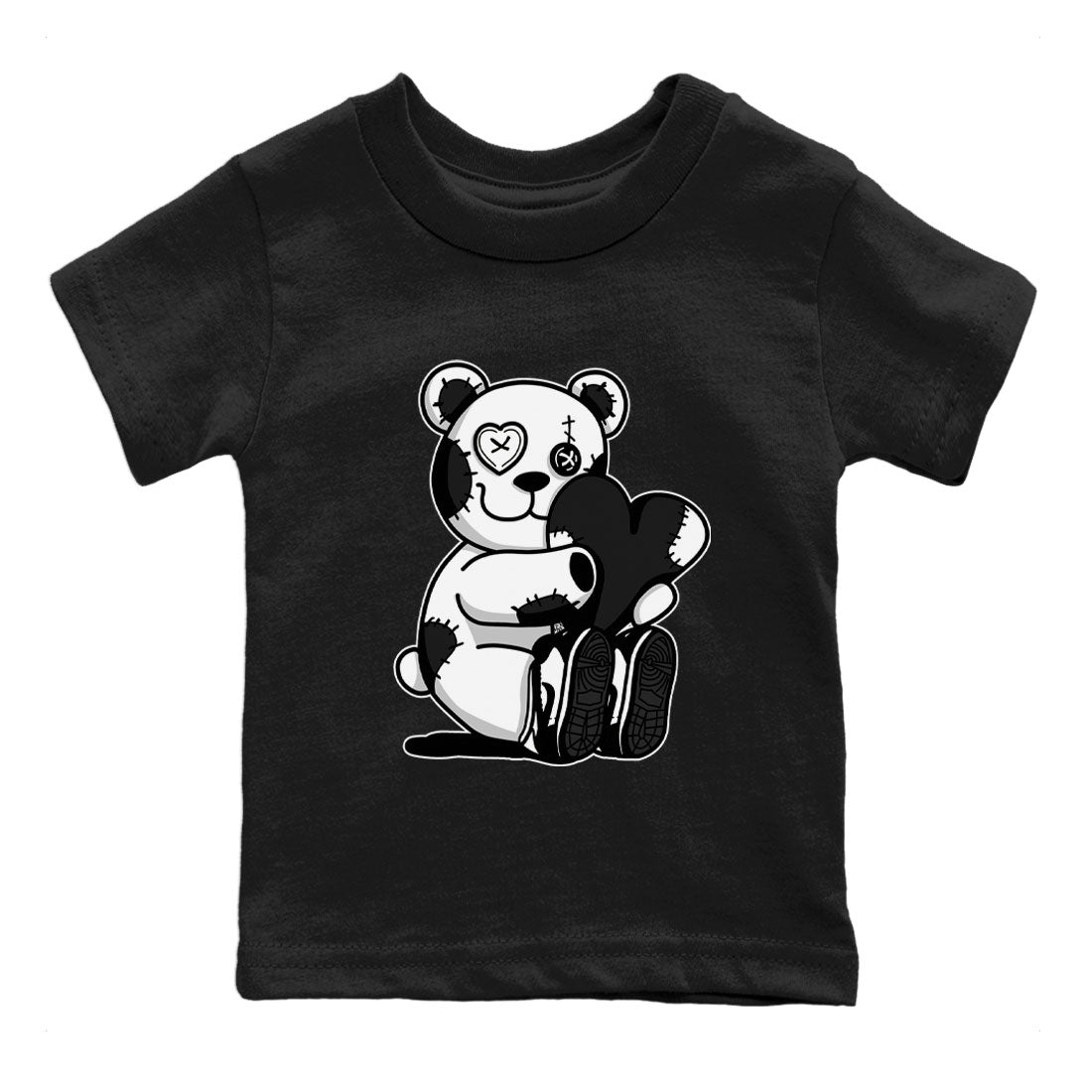 Dunk Panda Sneaker Match Tees Hugging Bear Streetwear Sneaker Shirt Dunk Low Panda Dunks Black White Drip Gear Zone Sneaker Matching Clothing Kids and Baby Youth Shirts Black 2