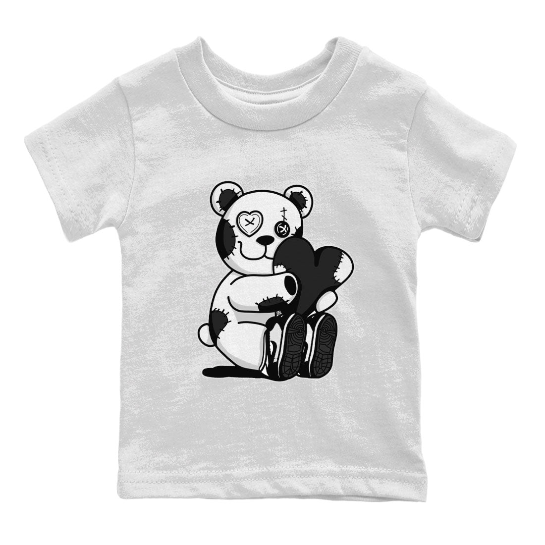 Dunk Panda Sneaker Match Tees Hugging Bear Streetwear Sneaker Shirt Dunk Low Panda Dunks Black White Drip Gear Zone Sneaker Matching Clothing Kids and Baby Youth Shirts White 2
