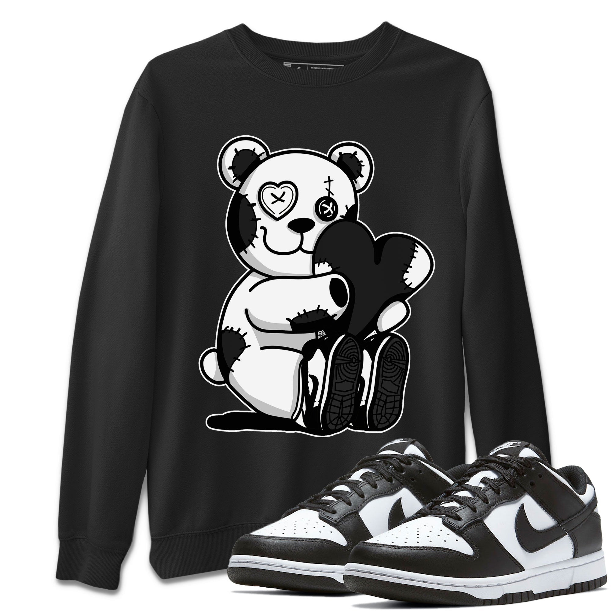 Dunk Panda Sneaker Match Tees Hugging Bear Streetwear Sneaker Shirt Dunk Low Panda Dunks Black White Drip Gear Zone Sneaker Matching Clothing Unisex Shirts Black 1