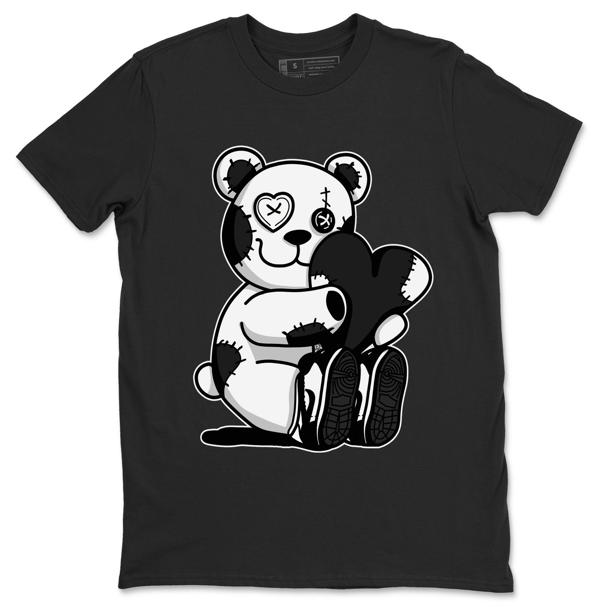 Dunk Panda Sneaker Match Tees Hugging Bear Streetwear Sneaker Shirt Dunk Low Panda Dunks Black White Drip Gear Zone Sneaker Matching Clothing Unisex Shirts Black 2
