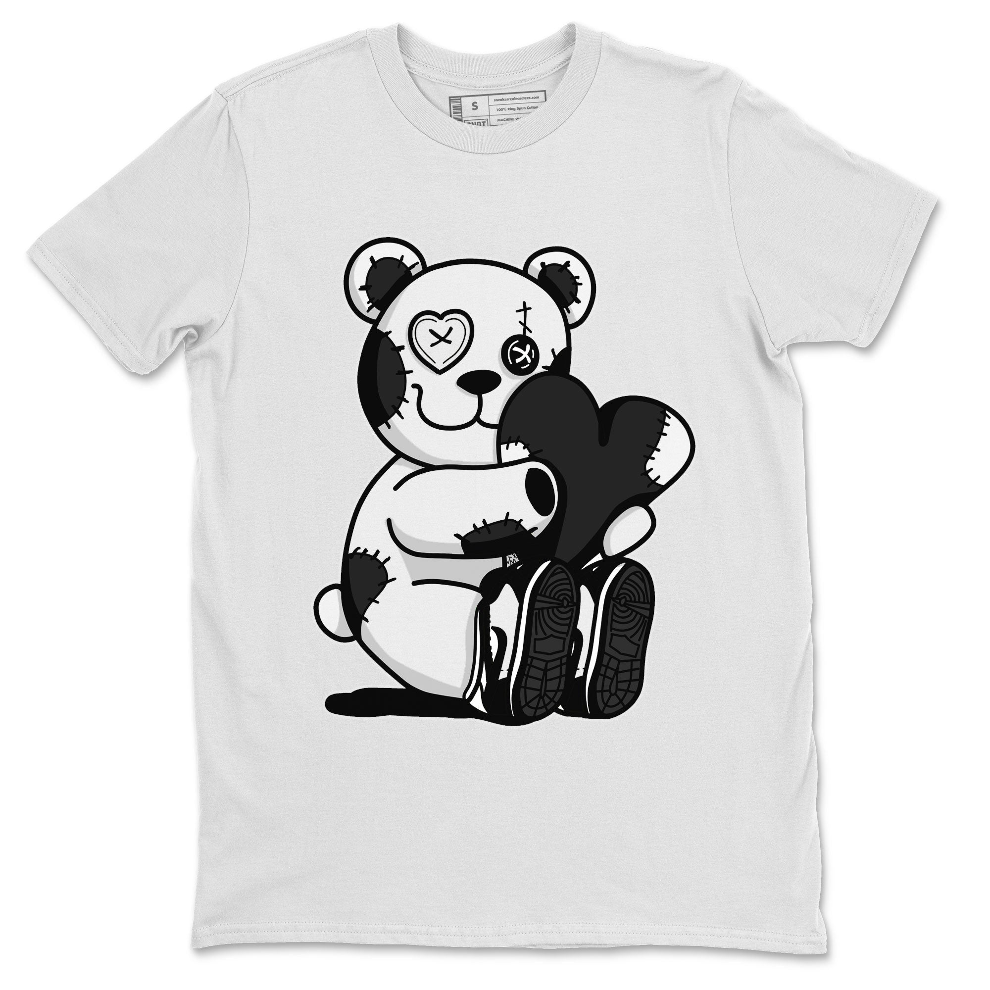 Dunk Panda Sneaker Match Tees Hugging Bear Streetwear Sneaker Shirt Dunk Low Panda Dunks Black White Drip Gear Zone Sneaker Matching Clothing Unisex Shirts White 2