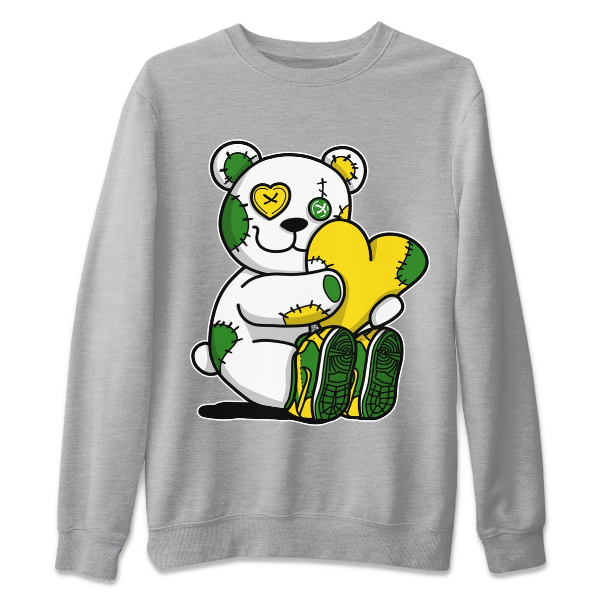 Dunk Reverse Brazil Sneaker Match Tees Hugging Bear Sneaker Tees Dunk Reverse Brazil Jordan to match sneaker T-Shirt Crew Neck Shirts