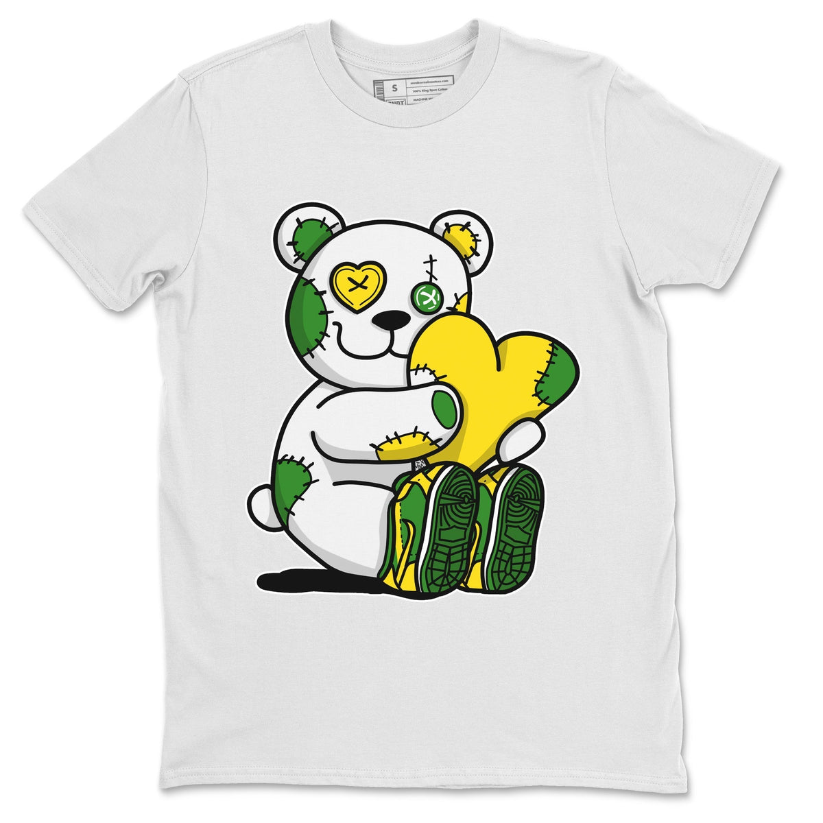 Dunk Reverse Brazil Sneaker Match Tees Hugging Bear Sneaker Tees Dunk Reverse Brazil Jordan to match sneaker T-Shirt Crew Neck Shirts