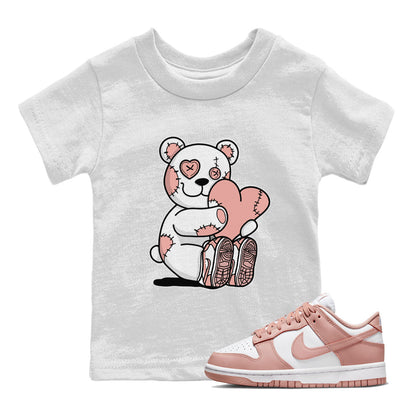 Dunk Low WMNS Rose Whisper shirt to match jordans Hugging Bear Streetwear Sneaker Shirt Dunk Rose Whisper Drip Gear Zone Sneaker Matching Clothing Baby Toddler Kids White 1 T-Shirt