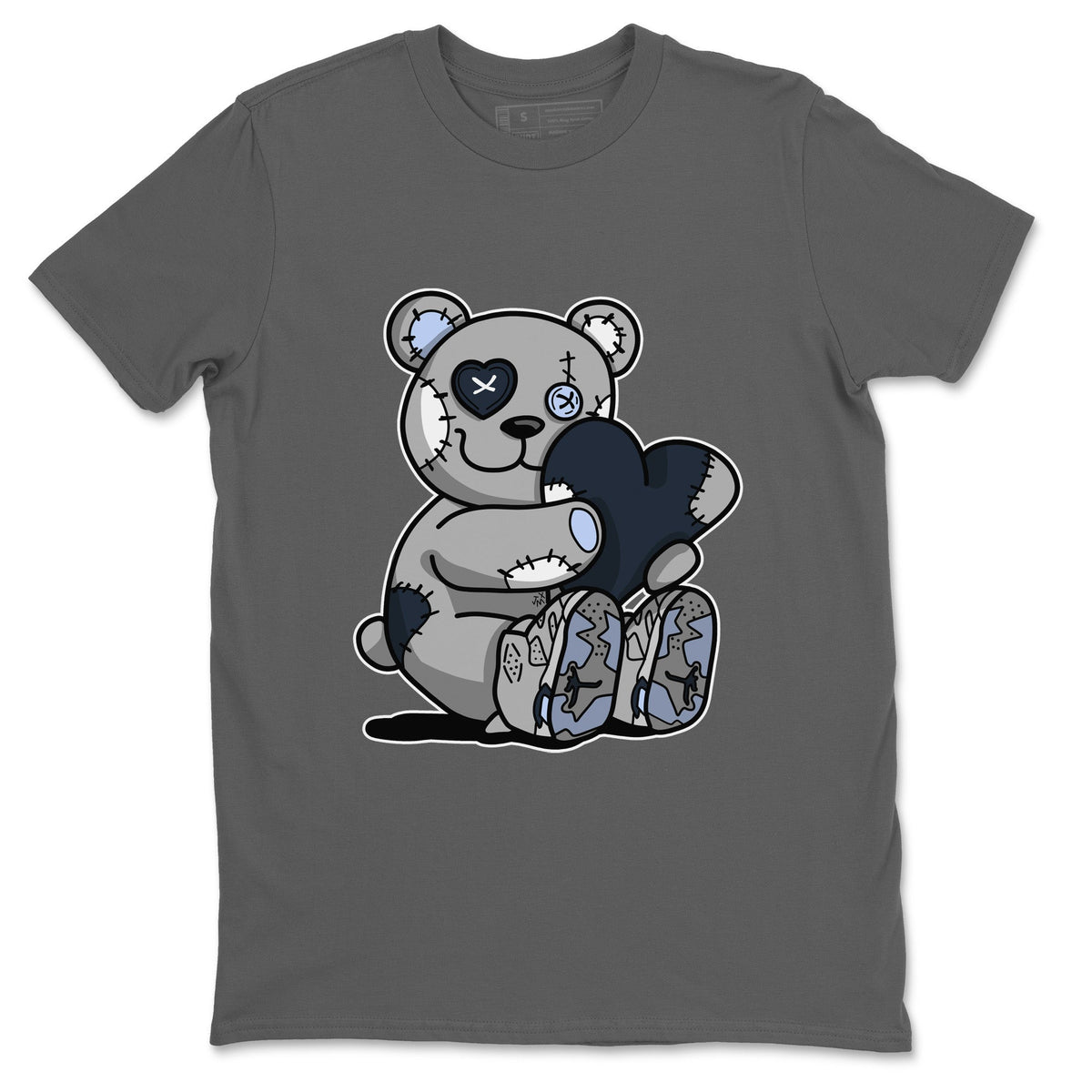 Jordan 6 Georgetown Sneaker Matching T-Shirt Hugging Bear Sneaker Tees Jordan 6 Georgetown Sneaker Release Tees Crew Neck Tees