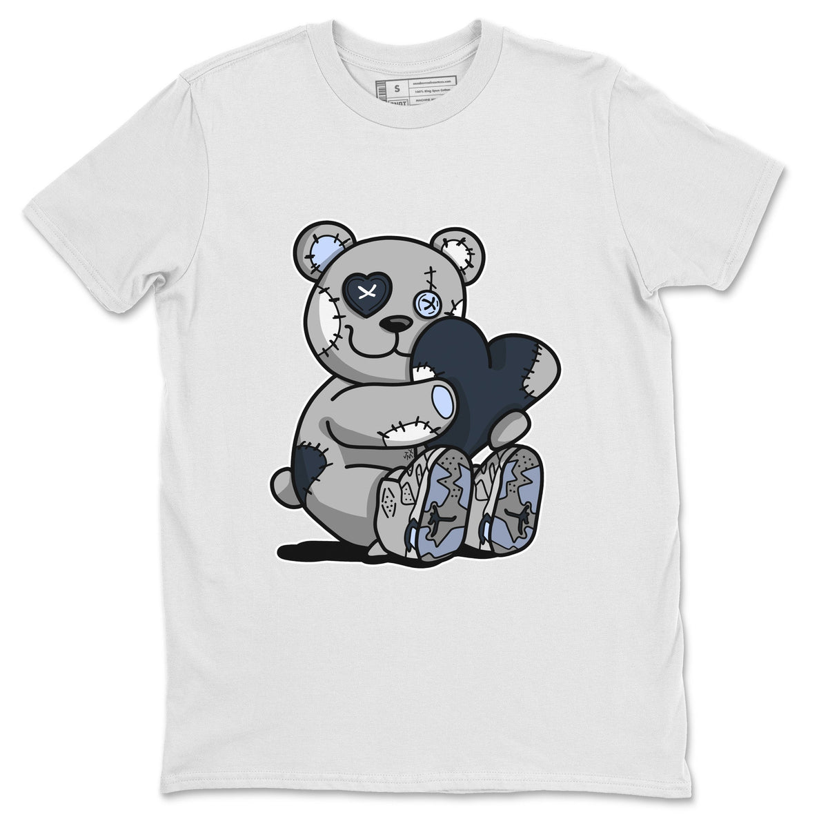 Jordan 6 Georgetown Sneaker Matching T-Shirt Hugging Bear Sneaker Tees Jordan 6 Georgetown Sneaker Release Tees Crew Neck Tees
