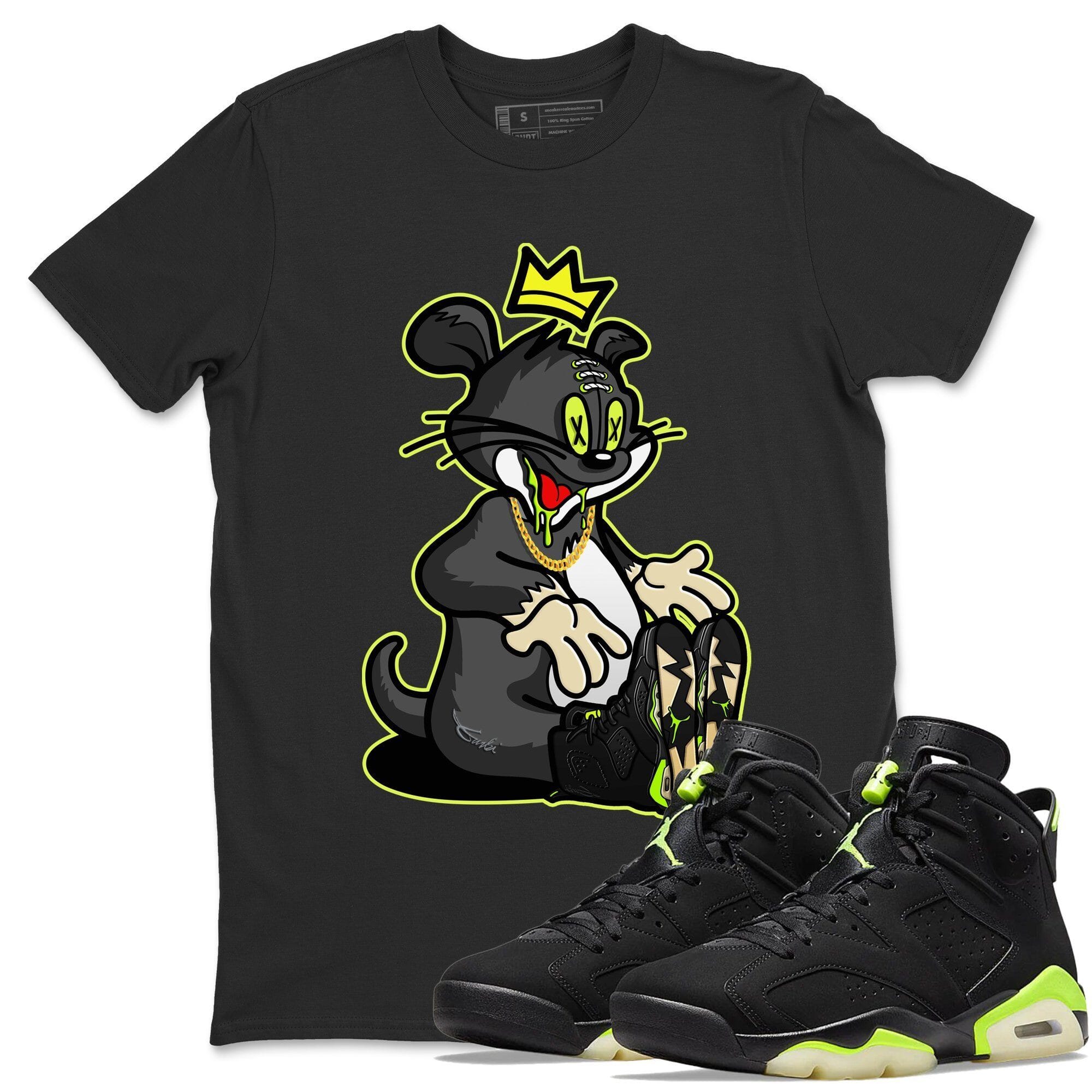 Jordan 6 Electric Green Shirt To Match Jordans Hungry Cat Sneaker Tees Jordan 6 Electric Green Drip Gear Zone Sneaker Matching Clothing Unisex Shirts