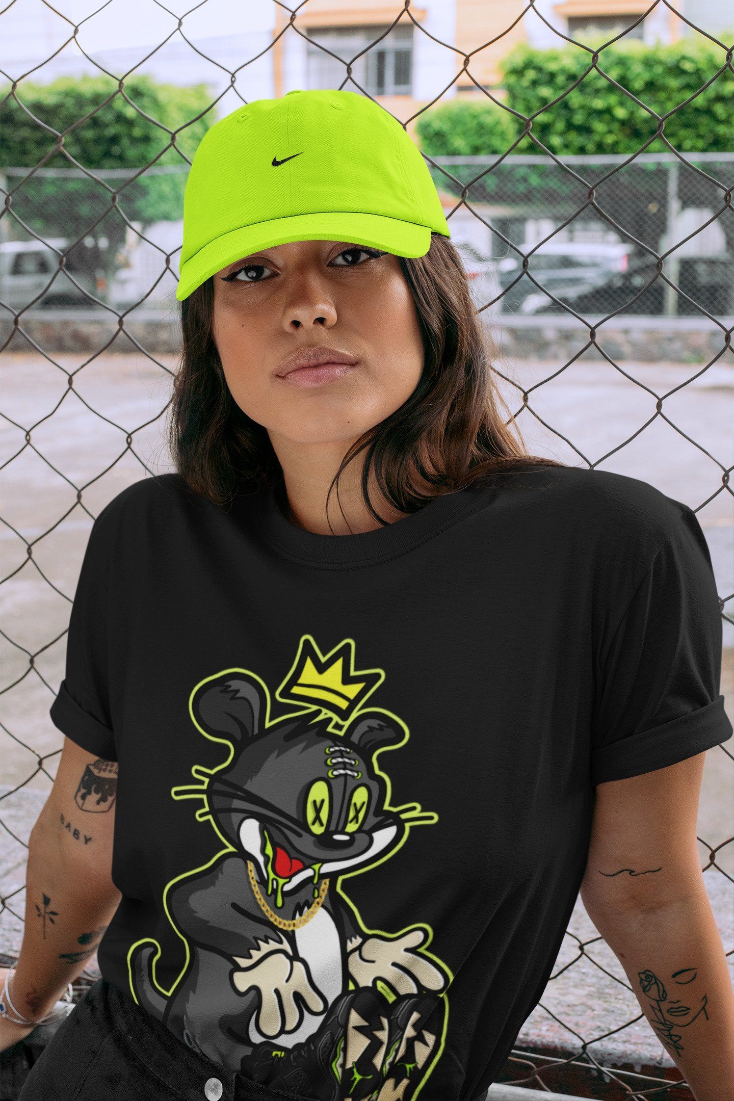 Jordan 6 Electric Green Shirt To Match Jordans Hungry Cat Sneaker Tees Jordan 6 Electric Green Drip Gear Zone Sneaker Matching Clothing Unisex Shirts