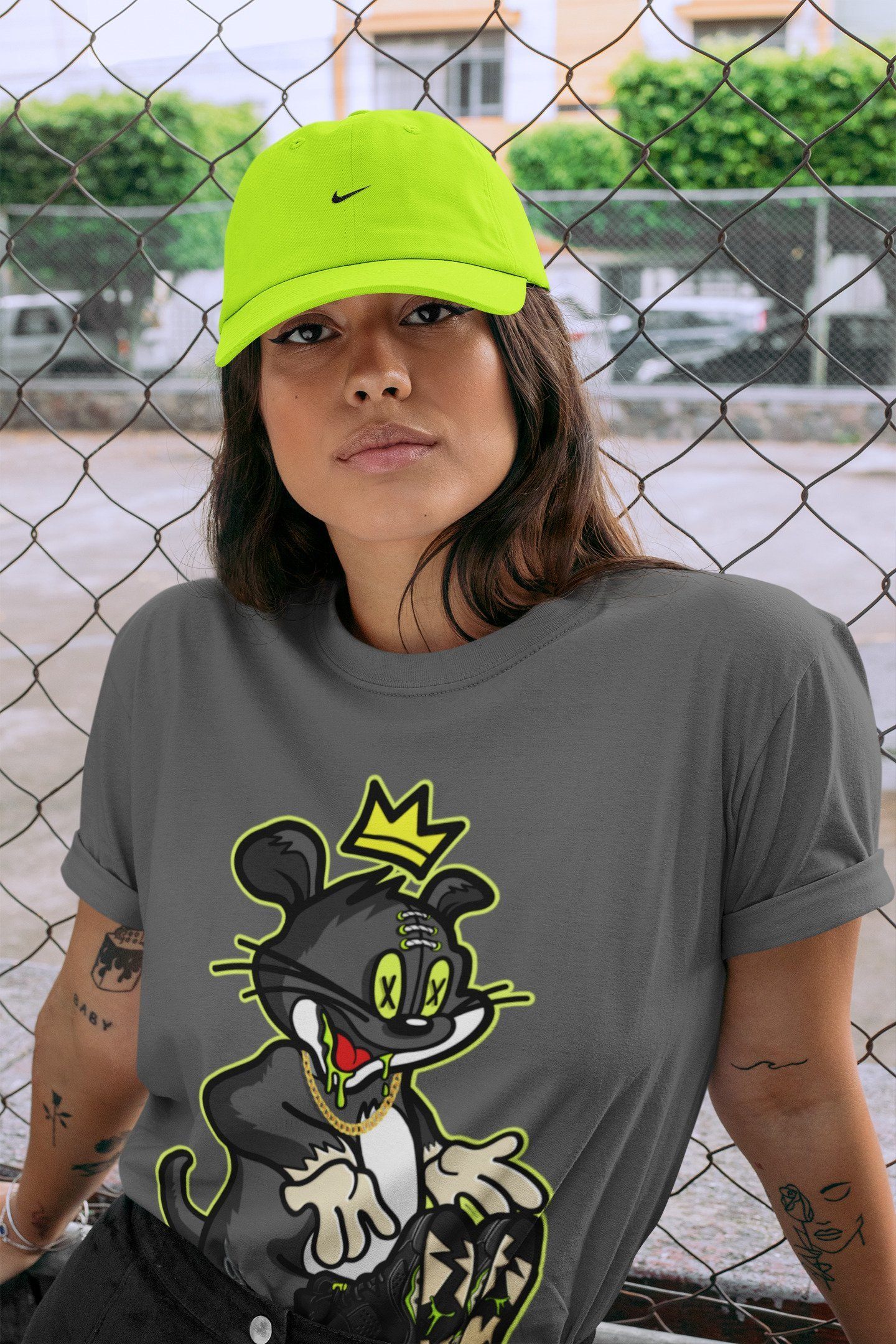 Jordan 6 Electric Green Shirt To Match Jordans Hungry Cat Sneaker Tees Jordan 6 Electric Green Drip Gear Zone Sneaker Matching Clothing Unisex Shirts