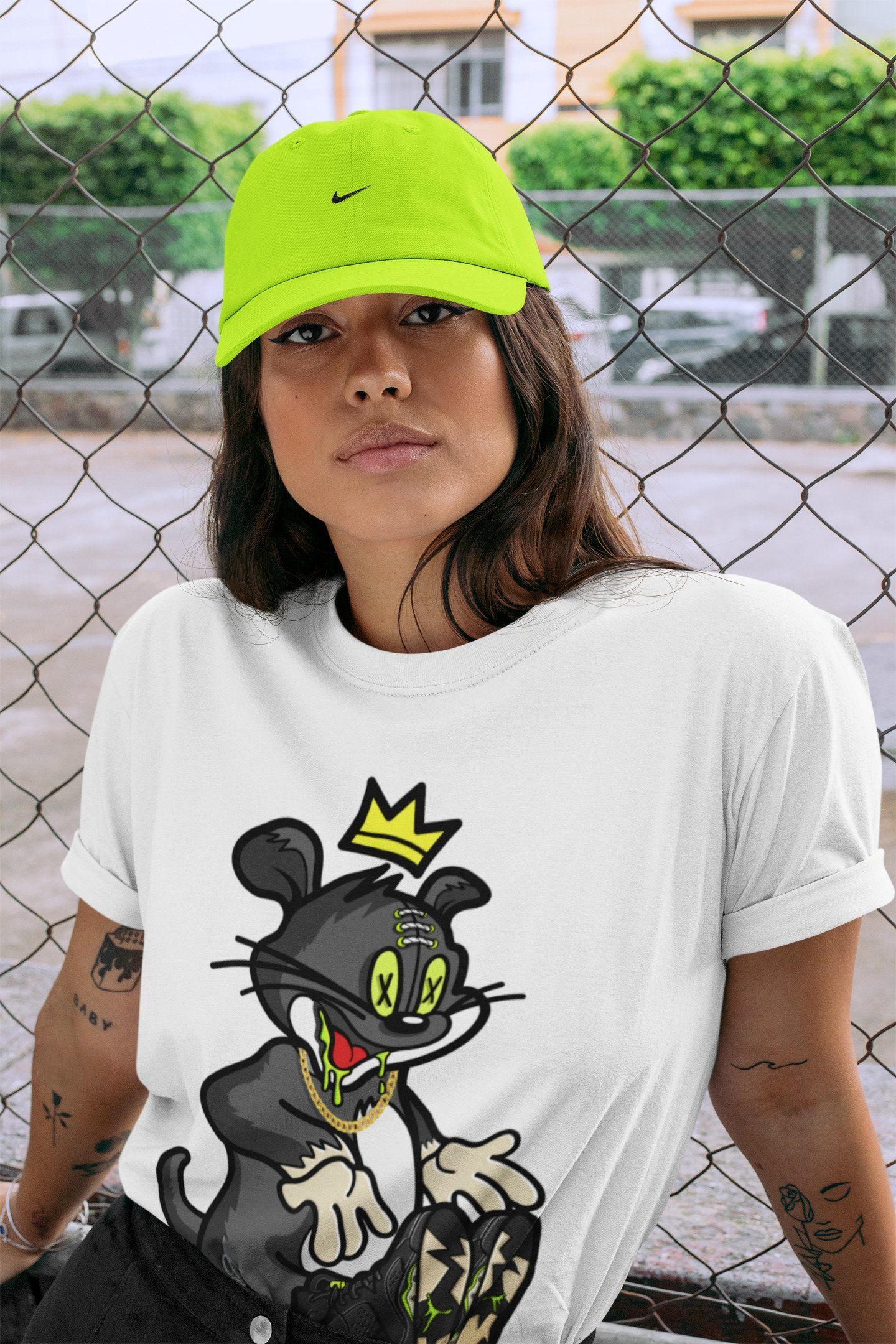 Jordan 6 Electric Green Shirt To Match Jordans Hungry Cat Sneaker Tees Jordan 6 Electric Green Drip Gear Zone Sneaker Matching Clothing Unisex Shirts