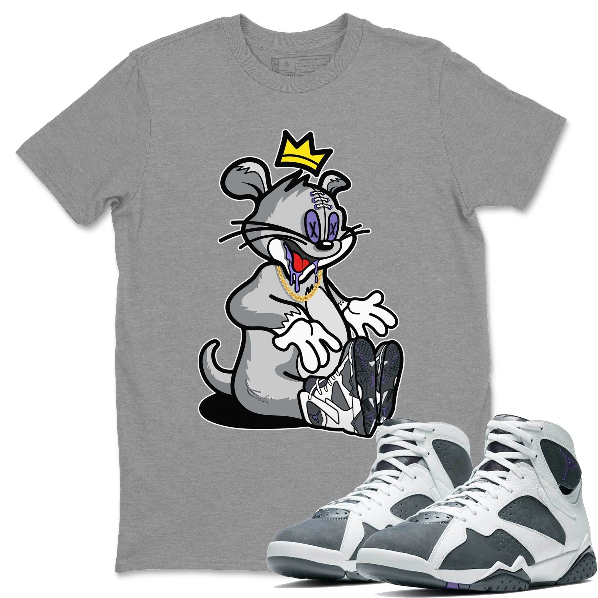 Jordan 7 Flint Shirt To Match Jordans Hungry Cat Sneaker Tees Jordan 7 Flint Drip Gear Zone Sneaker Matching Clothing Unisex Shirts