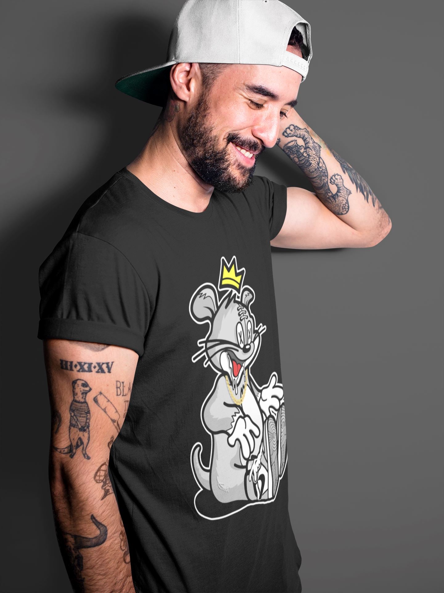 Jordan 1 Light Smoke Grey Sneaker Matching T-Shirt Hungry Cat Sneaker Tees Jordan 1 Light Smoke Grey Sneaker Release Tees Crew Neck Tees