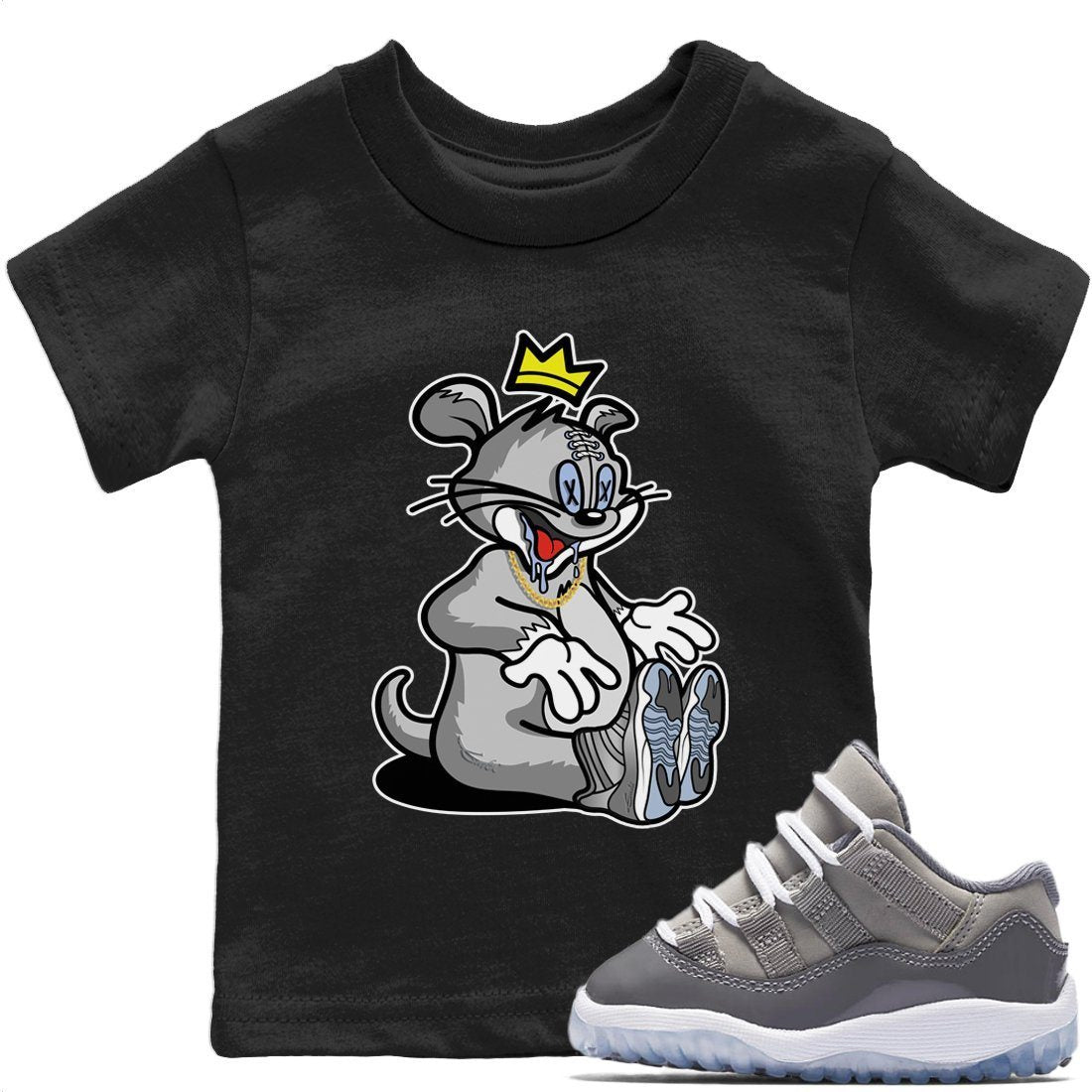 Jordan 11 Cool Grey Sneaker Matching T-Shirt Hungry Cat Sneaker Tees Jordan 11 Cool Grey Sneaker Release Tees Kids Shirts