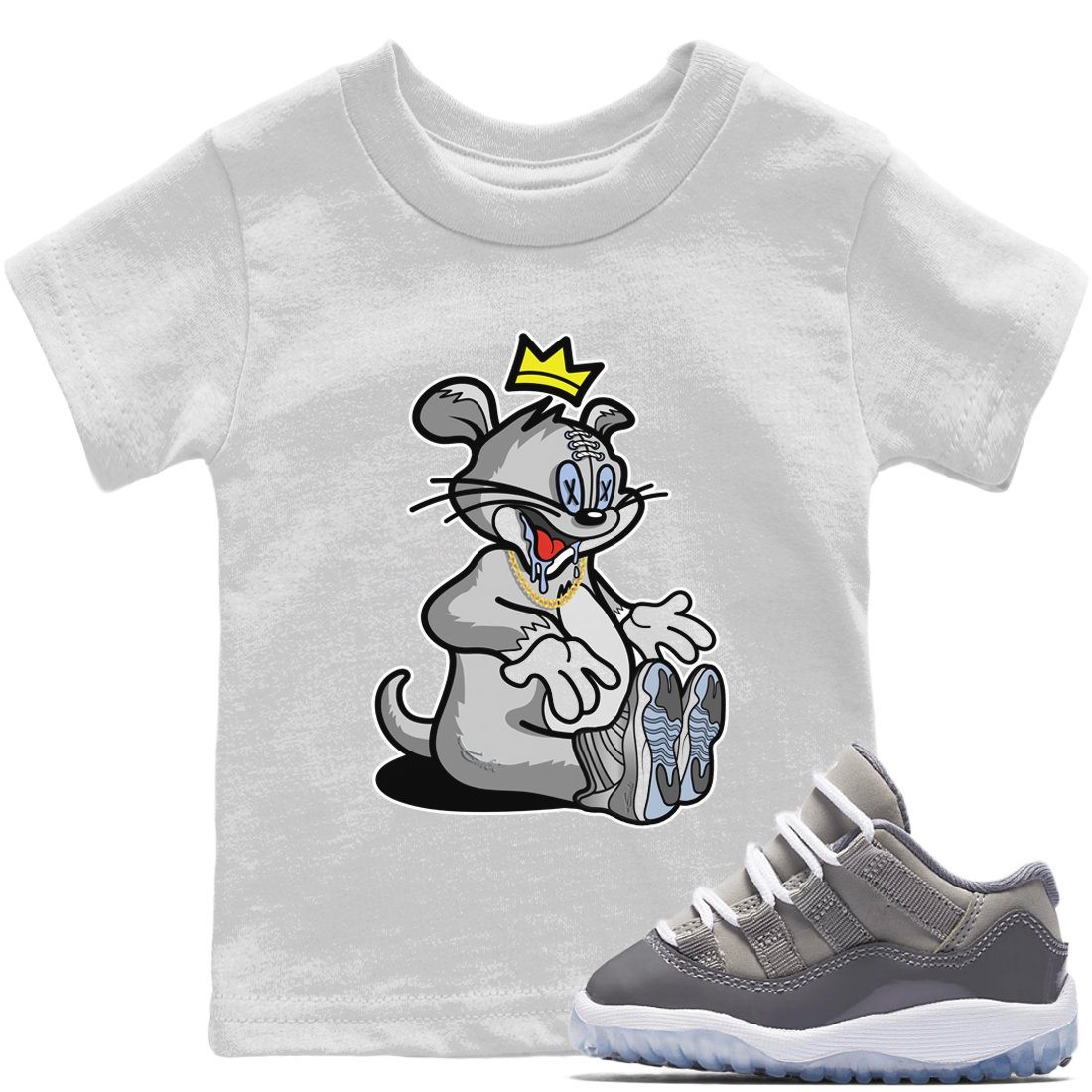 Jordan 11 Cool Grey Sneaker Matching T-Shirt Hungry Cat Sneaker Tees Jordan 11 Cool Grey Sneaker Release Tees Kids Shirts