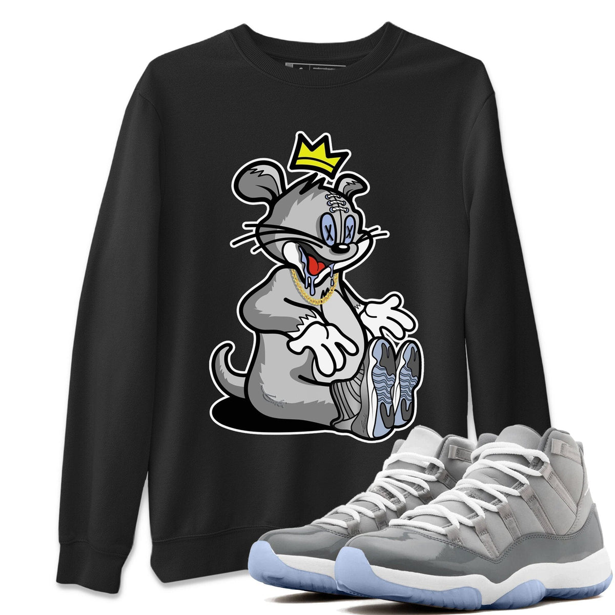 Jordan 11 Cool Grey Sneaker Matching T-Shirt Hungry Cat Sneaker Tees Jordan 11 Cool Grey Sneaker Release Tees Crew Neck Tees