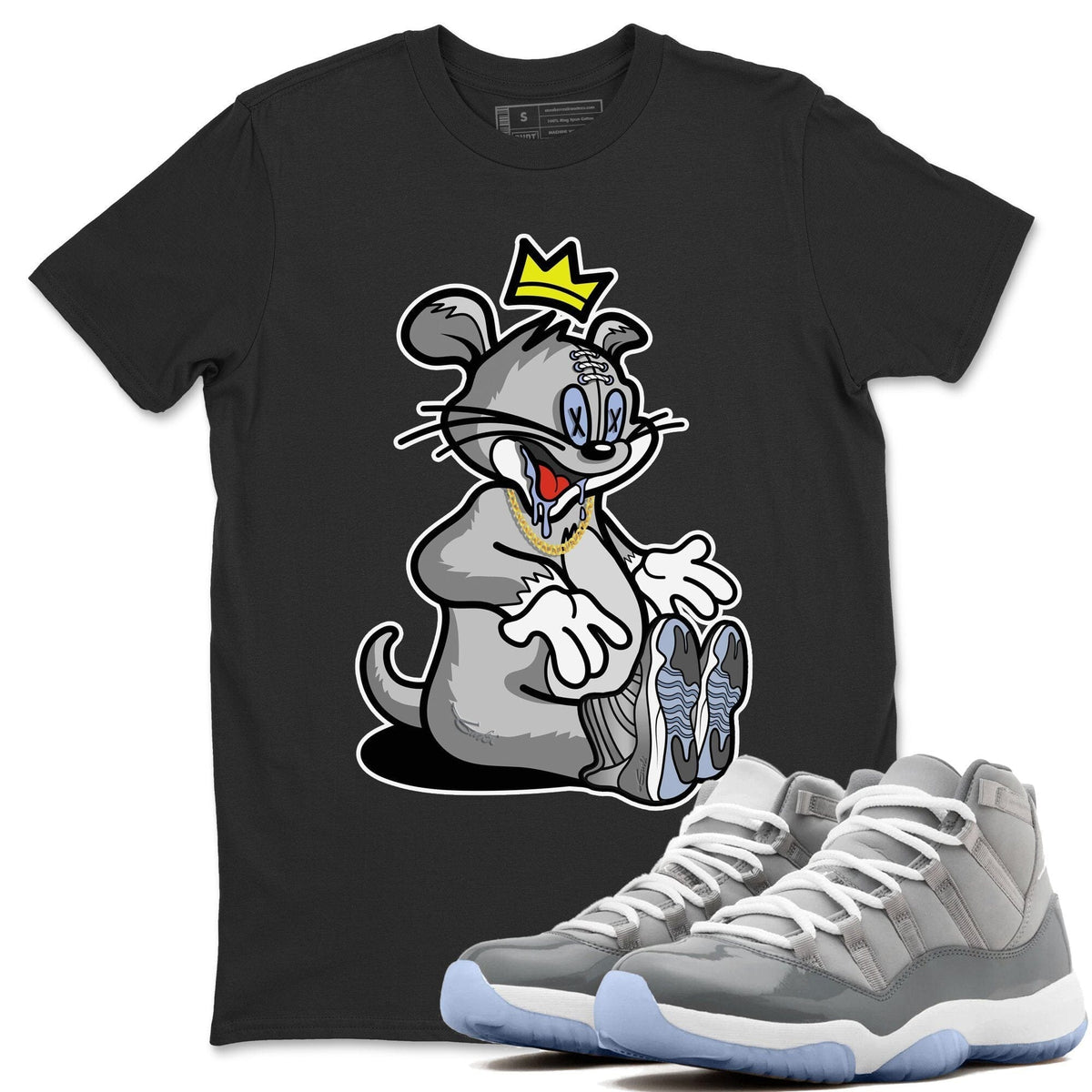 Jordan 11 Cool Grey Sneaker Matching T-Shirt Hungry Cat Sneaker Tees Jordan 11 Cool Grey Sneaker Release Tees Crew Neck Tees