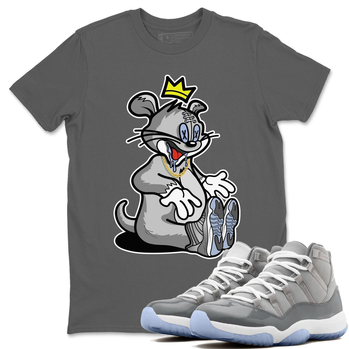 Jordan 11 Cool Grey Sneaker Matching T-Shirt Hungry Cat Sneaker Tees Jordan 11 Cool Grey Sneaker Release Tees Crew Neck Tees