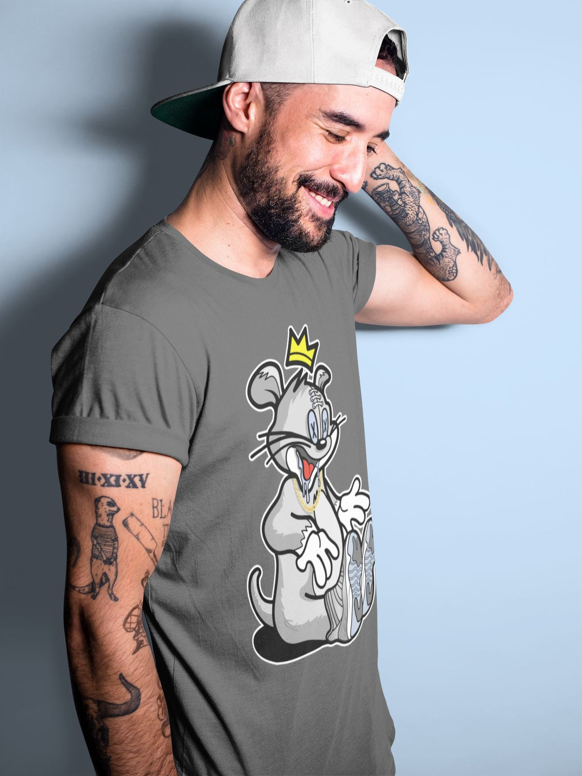 Jordan 11 Cool Grey Sneaker Matching T-Shirt Hungry Cat Sneaker Tees Jordan 11 Cool Grey Sneaker Release Tees Crew Neck Tees