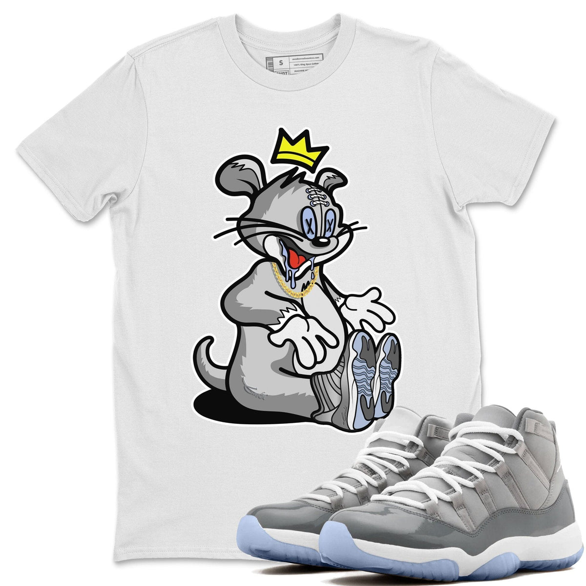 Jordan 11 Cool Grey Sneaker Matching T-Shirt Hungry Cat Sneaker Tees Jordan 11 Cool Grey Sneaker Release Tees Crew Neck Tees