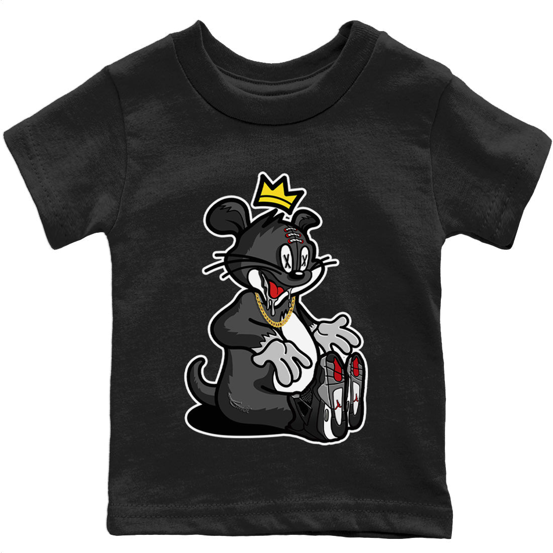 Jordan 4 Black Canvas Sneaker Matching T-Shirt Hungry Cat Sneaker Tees Jordan 4 Black Canvas Sneaker Release Tees Kids Shirts