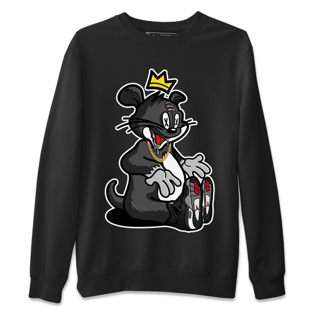 Jordan 4 Black Canvas Sneaker Matching T-Shirt Hungry Cat Sneaker Tees Jordan 4 Black Canvas Sneaker Release Tees Crew Neck Tees