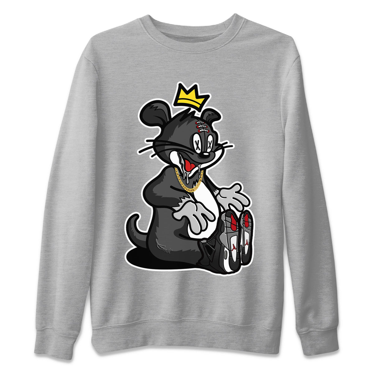 Jordan 4 Black Canvas Sneaker Matching T-Shirt Hungry Cat Sneaker Tees Jordan 4 Black Canvas Sneaker Release Tees Crew Neck Tees