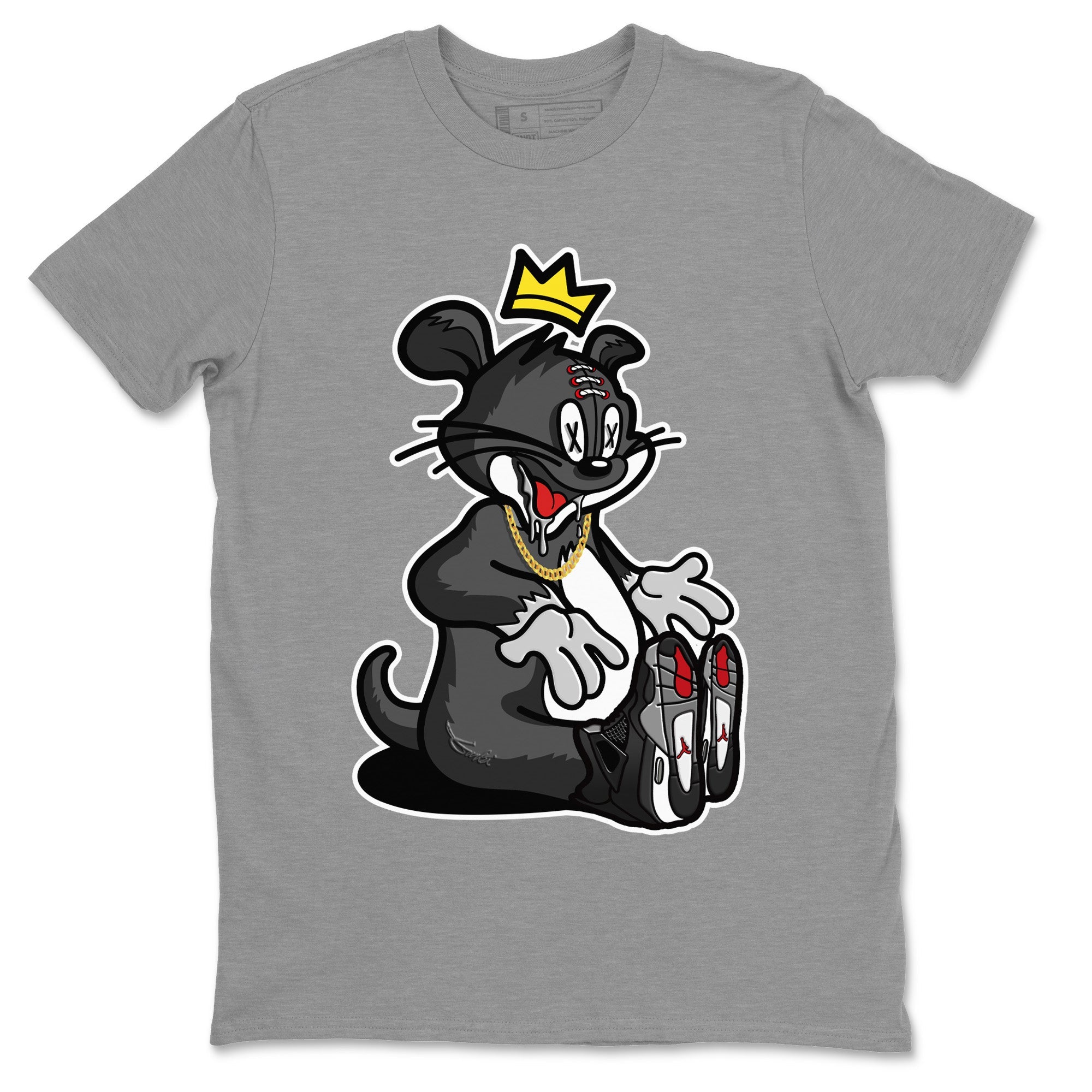 Jordan 4 Black Canvas Sneaker Matching T-Shirt Hungry Cat Sneaker Tees Jordan 4 Black Canvas Sneaker Release Tees Crew Neck Tees