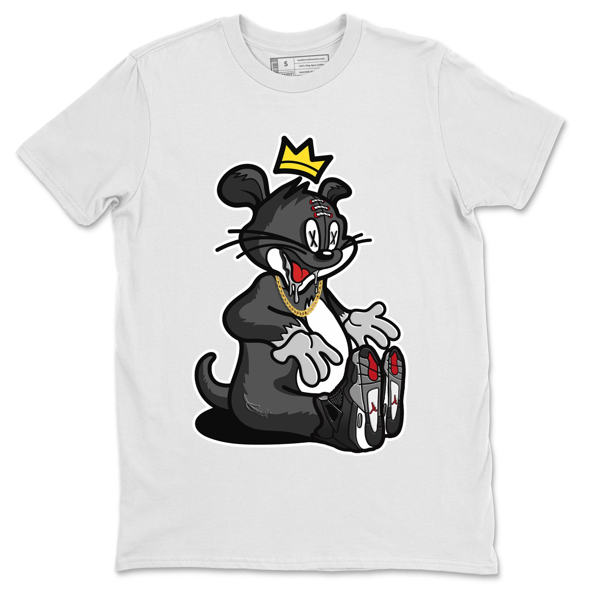 Jordan 4 Black Canvas Sneaker Matching T-Shirt Hungry Cat Sneaker Tees Jordan 4 Black Canvas Sneaker Release Tees Crew Neck Tees