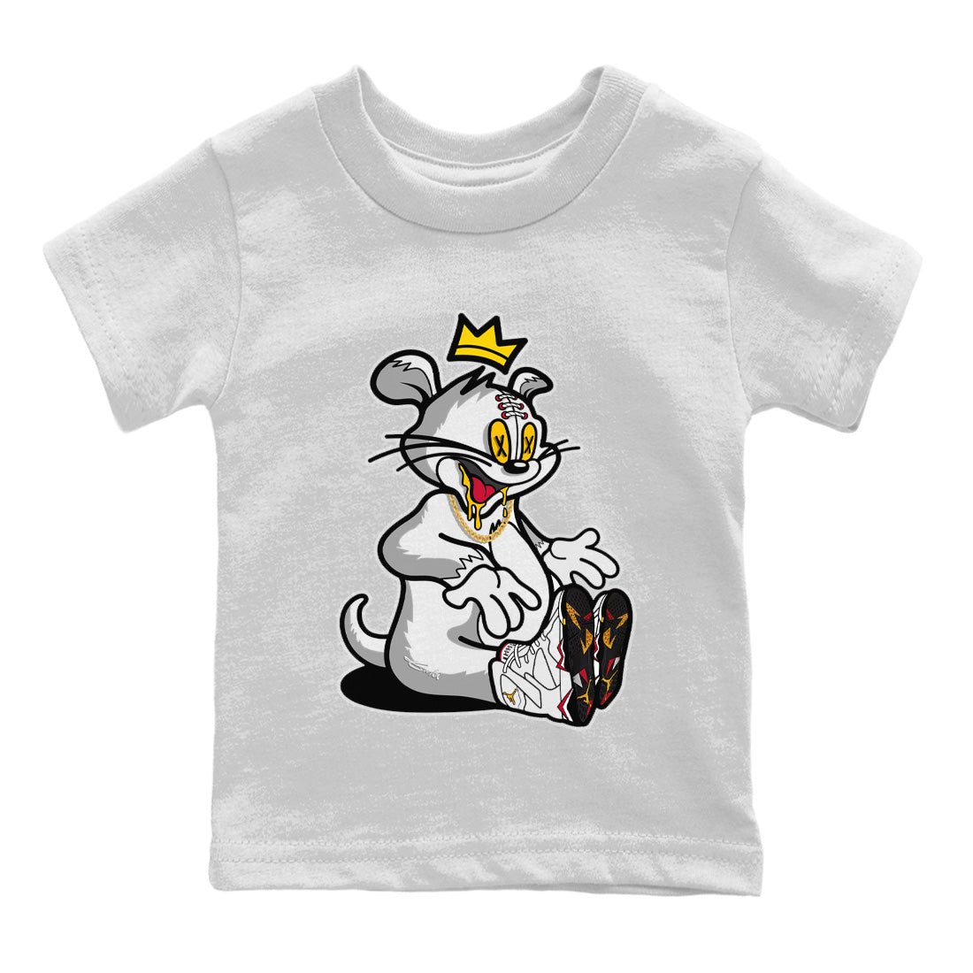 Jordan 7 Cardinal Shirt To Match Jordans Hungry Cat Sneaker Tees Jordan 7 Cardinal Drip Gear Zone Sneaker Matching Clothing Kids Shirts