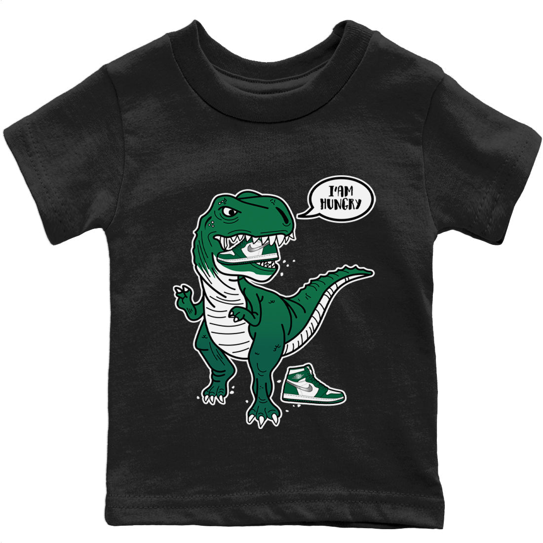 Jordan 1 Gorge Green Sneaker Matching T-Shirt Hungry Dino Sneaker Tees Jordan 1 Gorge Green Sneaker Release Tees Kids Shirts