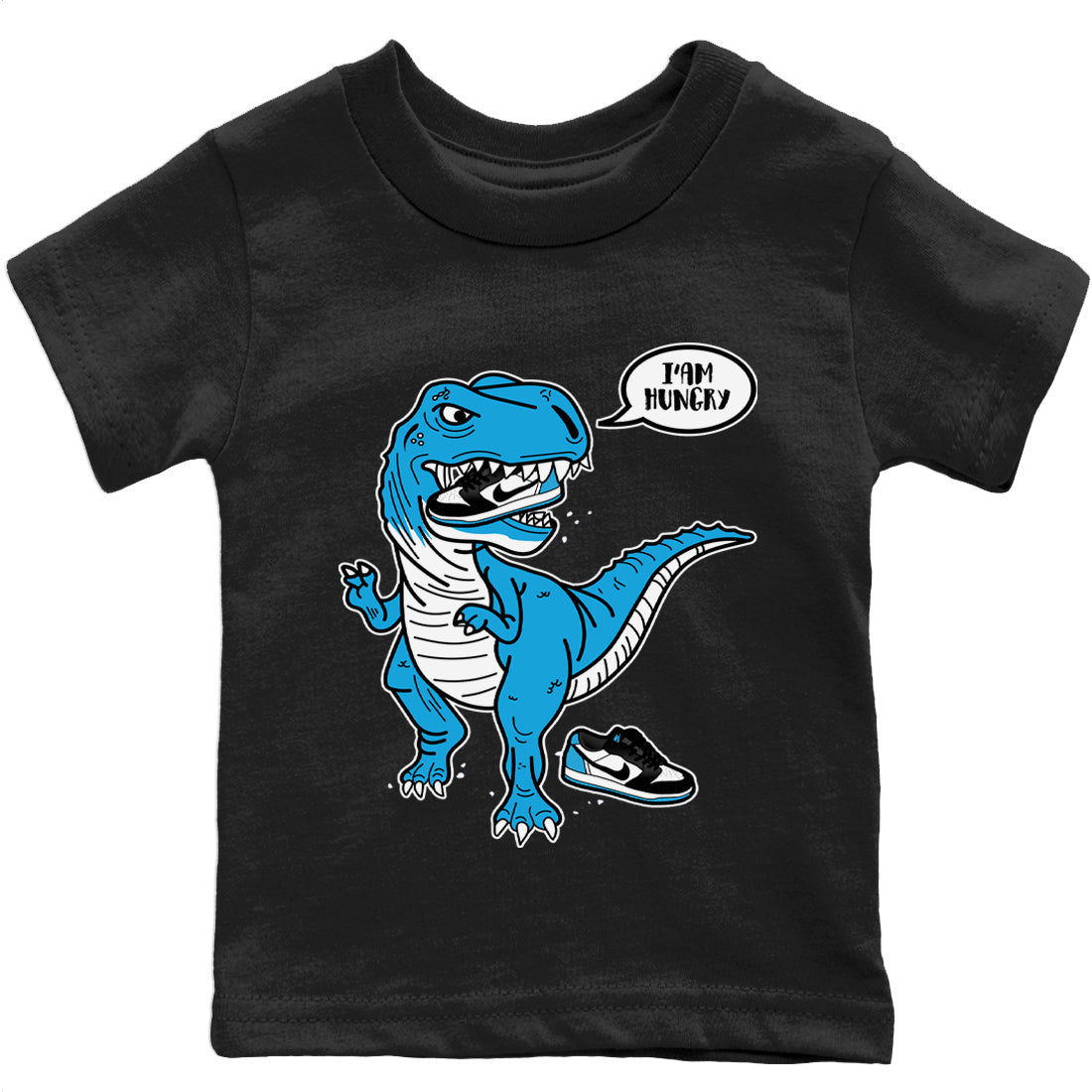 Jordan 1 Powder Blue Sneaker Matching T-Shirt Hungry Dino Sneaker Tees Jordan 1 Powder Blue Sneaker Release Tees Kids Shirts