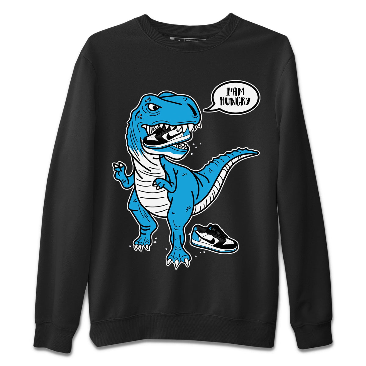 Jordan 1 Powder Blue Sneaker Matching T-Shirt Hungry Dino Sneaker Tees Jordan 1 Powder Blue Sneaker Release Tees Crew Neck Tees