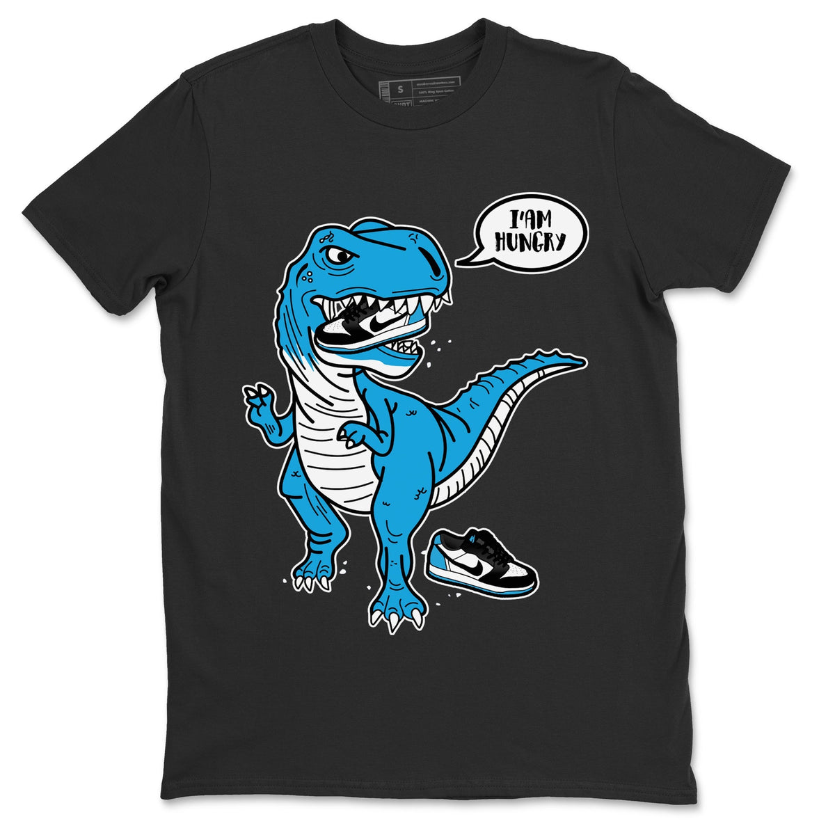 Jordan 1 Powder Blue Sneaker Matching T-Shirt Hungry Dino Sneaker Tees Jordan 1 Powder Blue Sneaker Release Tees Crew Neck Tees