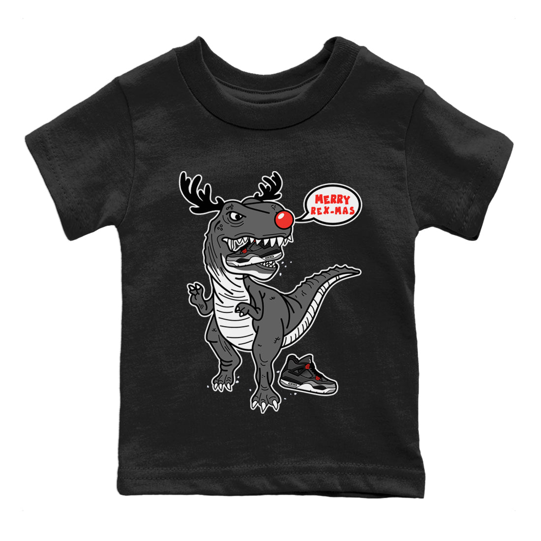 Jordan 4 Infrared Sneaker Matching T-Shirt Hungry Dino Sneaker Tees Jordan 4 Infrared Sneaker Release Tees Kids Shirts