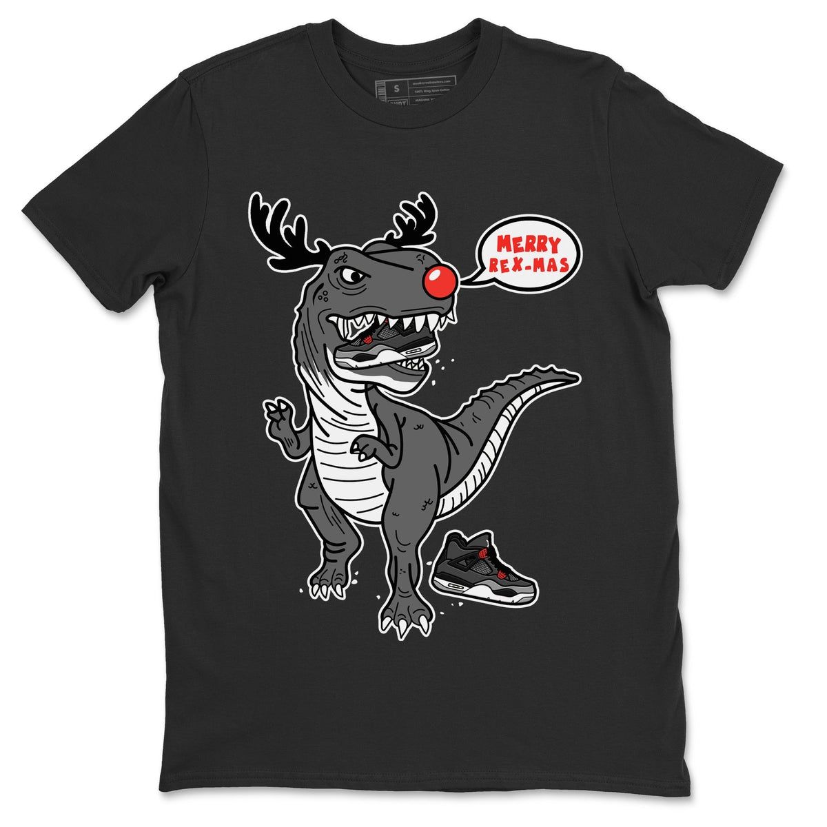Jordan 4 Infrared Sneaker Matching T-Shirt Hungry Dino Sneaker Tees Jordan 4 Infrared Sneaker Release Tees Crew Neck Tees