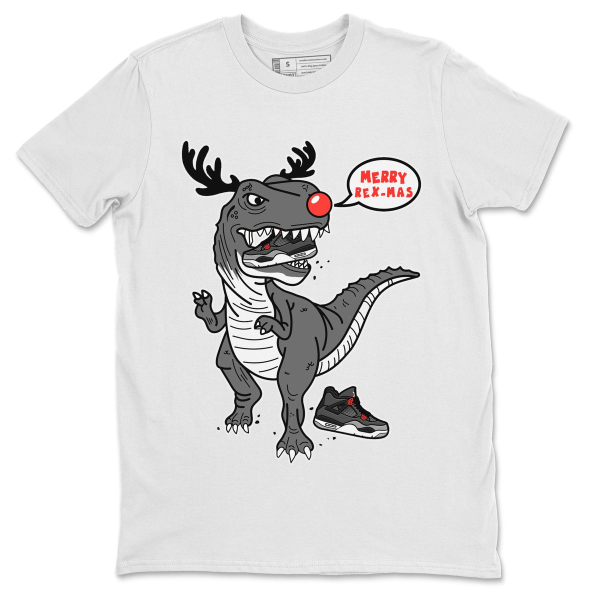 Jordan 4 Infrared Sneaker Matching T-Shirt Hungry Dino Sneaker Tees Jordan 4 Infrared Sneaker Release Tees Crew Neck Tees